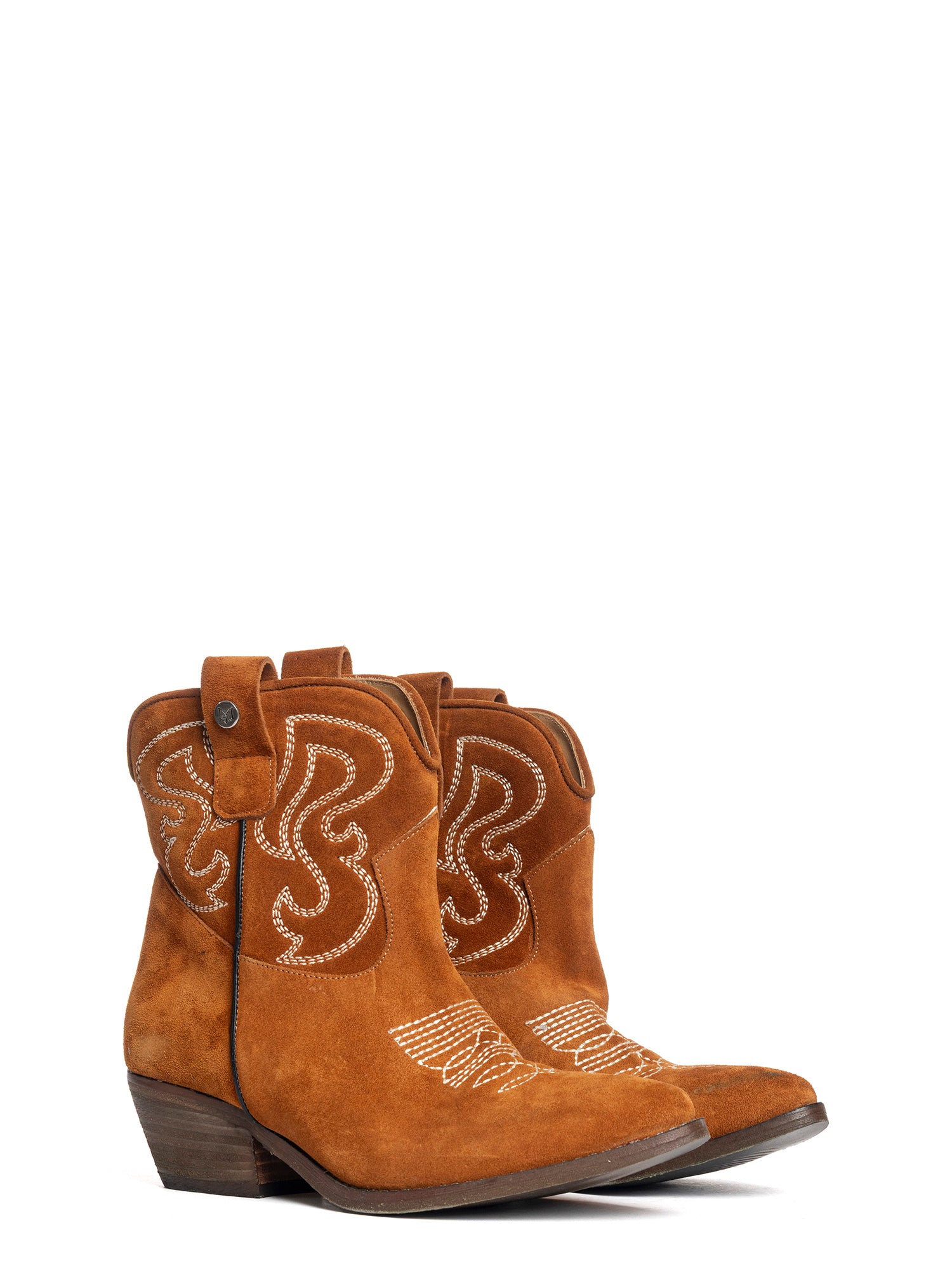 Alma Tronchetti texani in camoscio cuoio