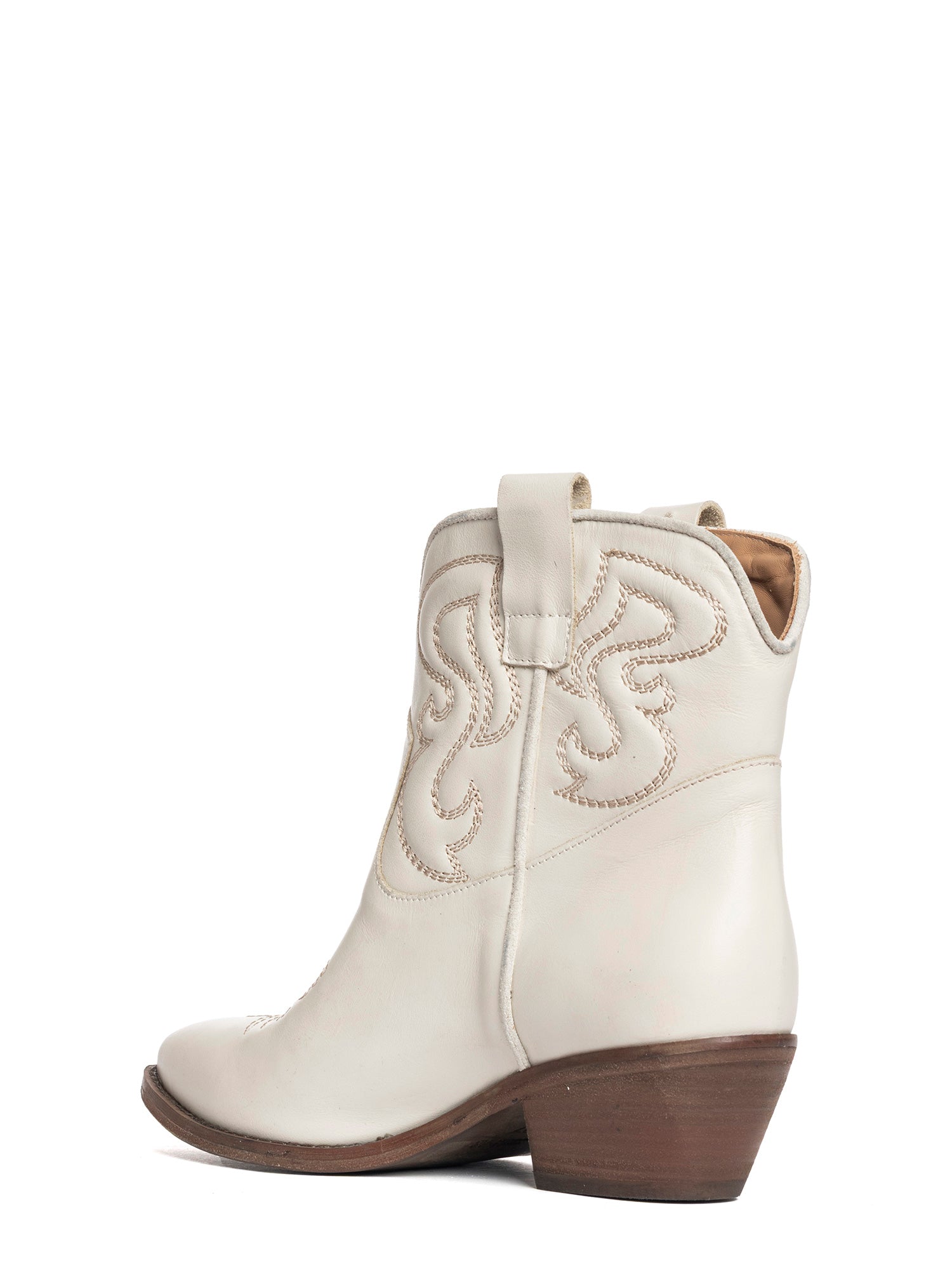Alma Tronchetti texani in vitello off-white