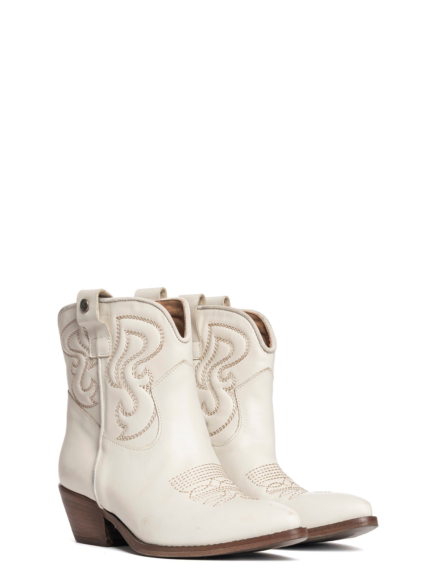 Alma Tronchetti texani in vitello off-white