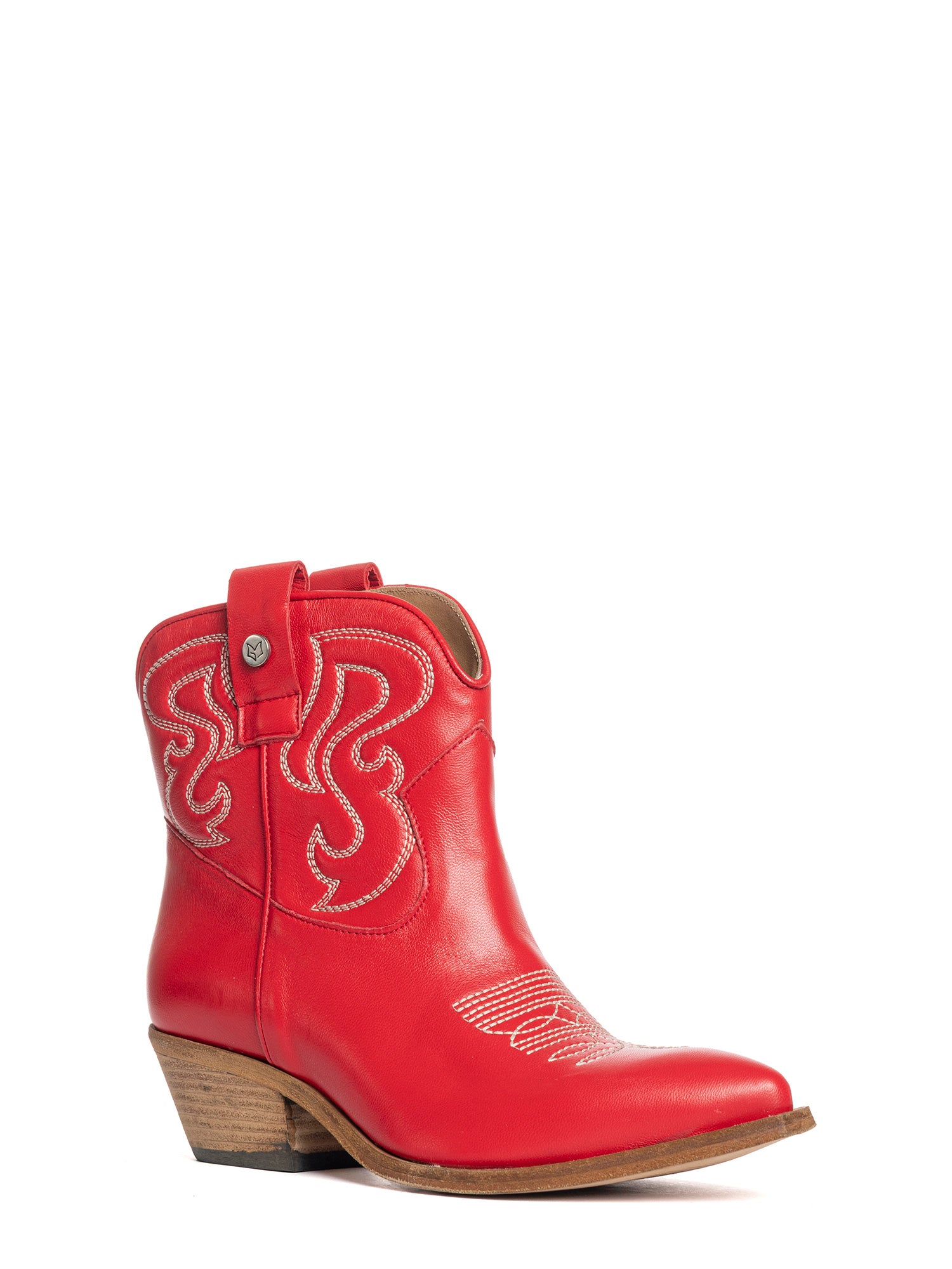 Alma Tronchetti texani in vitello rosso