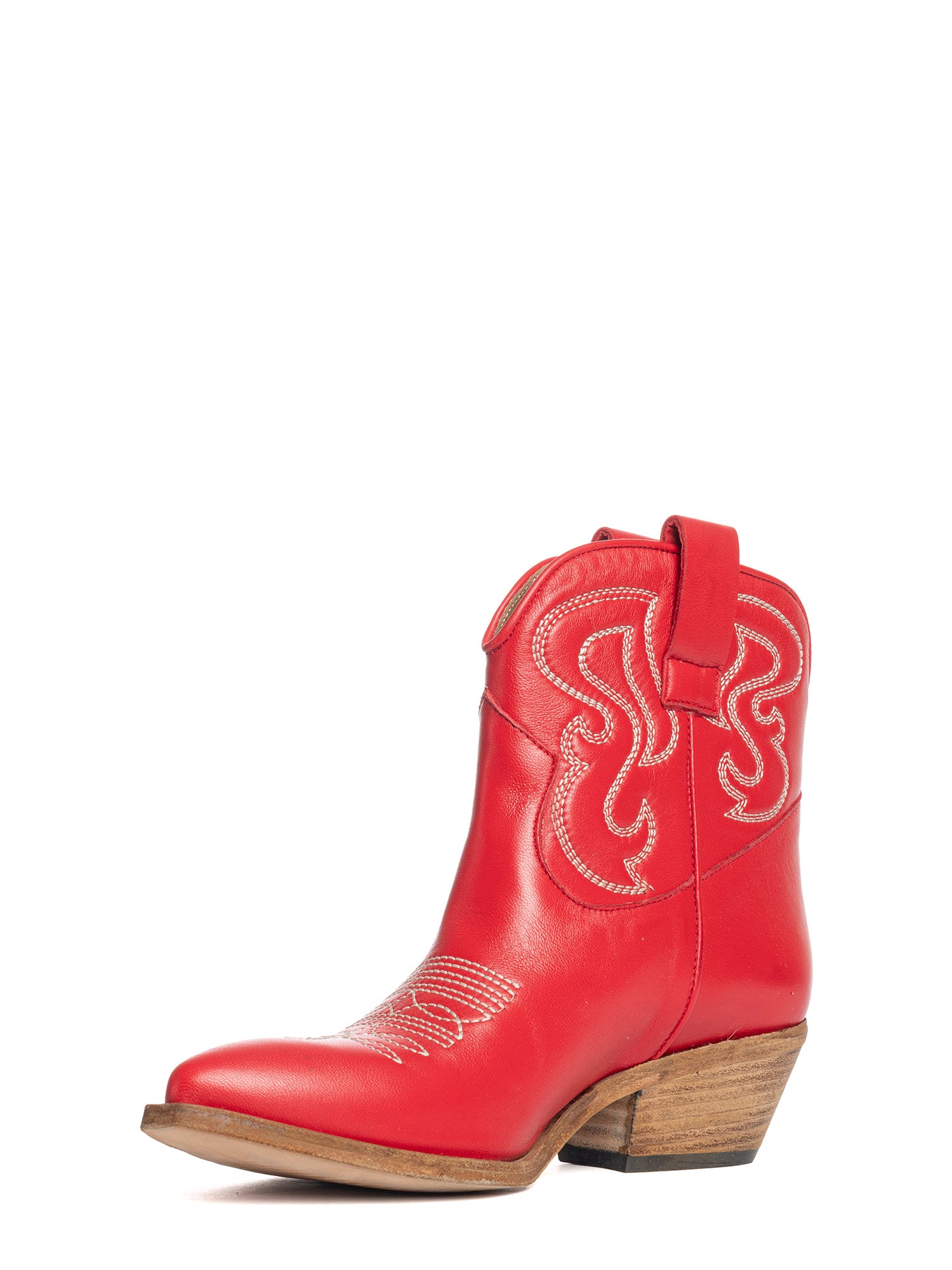 Alma Tronchetti texani in vitello rosso