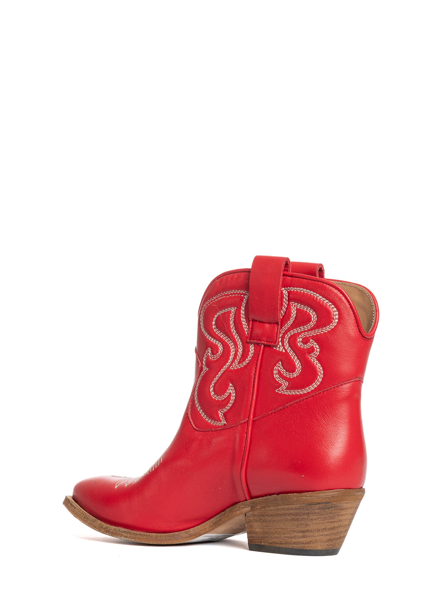 Alma Tronchetti texani in vitello rosso