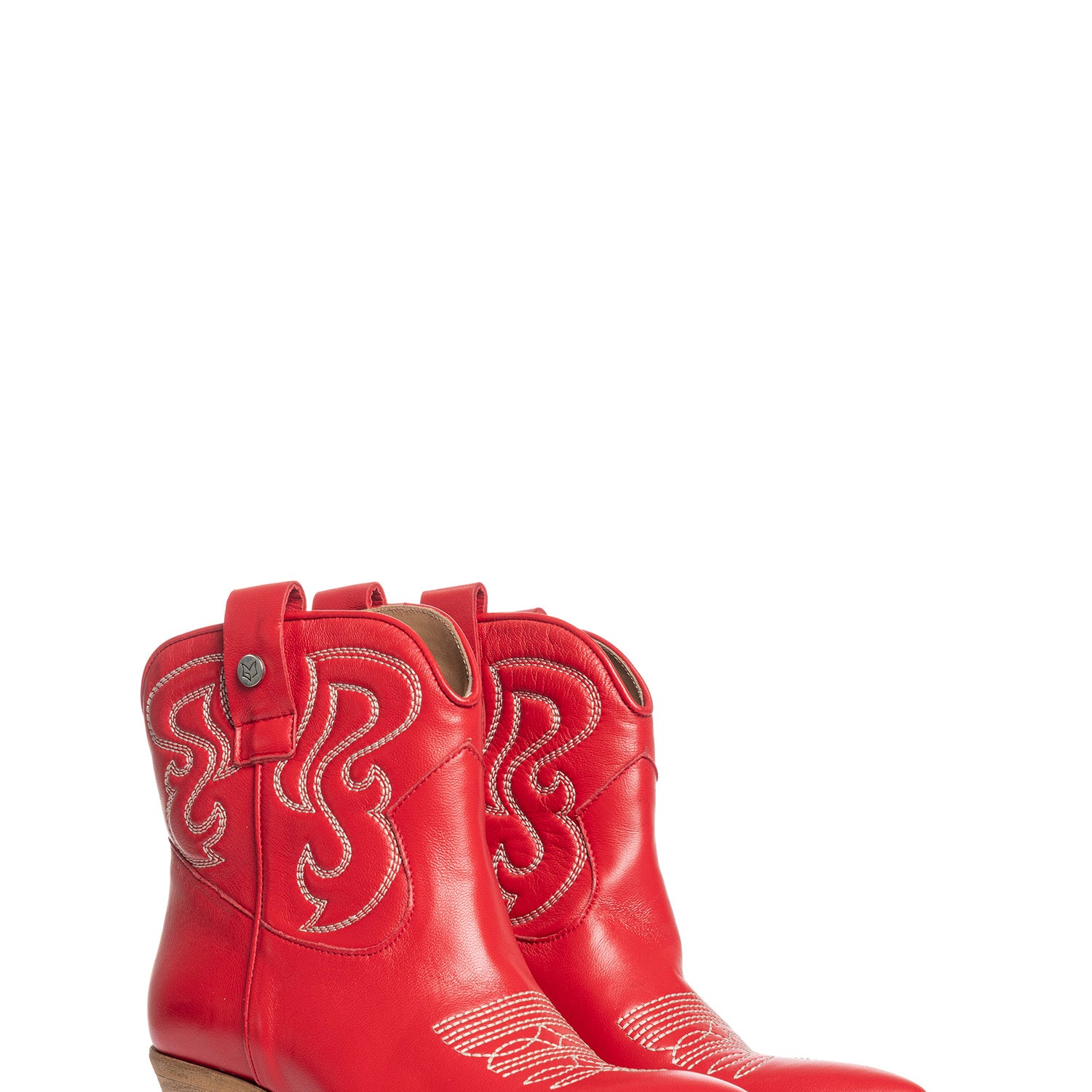 Alma Tronchetti texani in vitello rosso