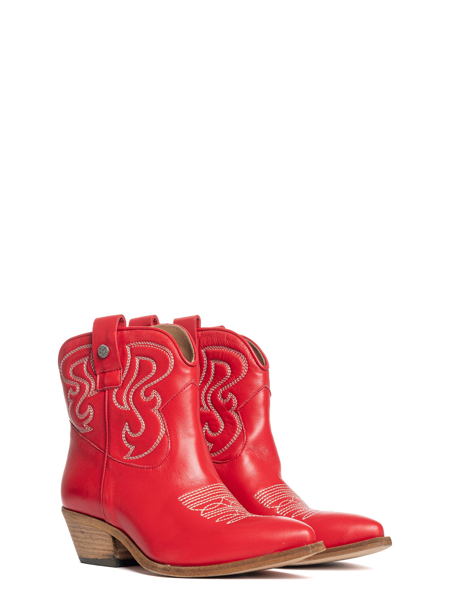 Alma Tronchetti texani in vitello rosso