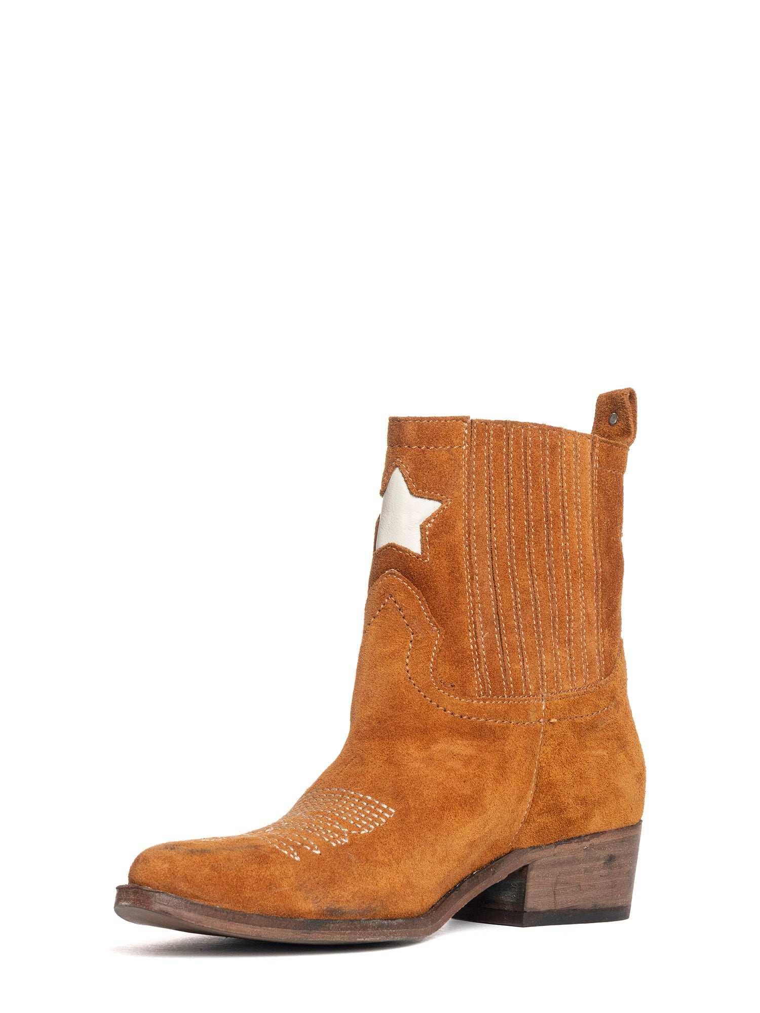 Annabel Tronchetti texani in camoscio cuoio