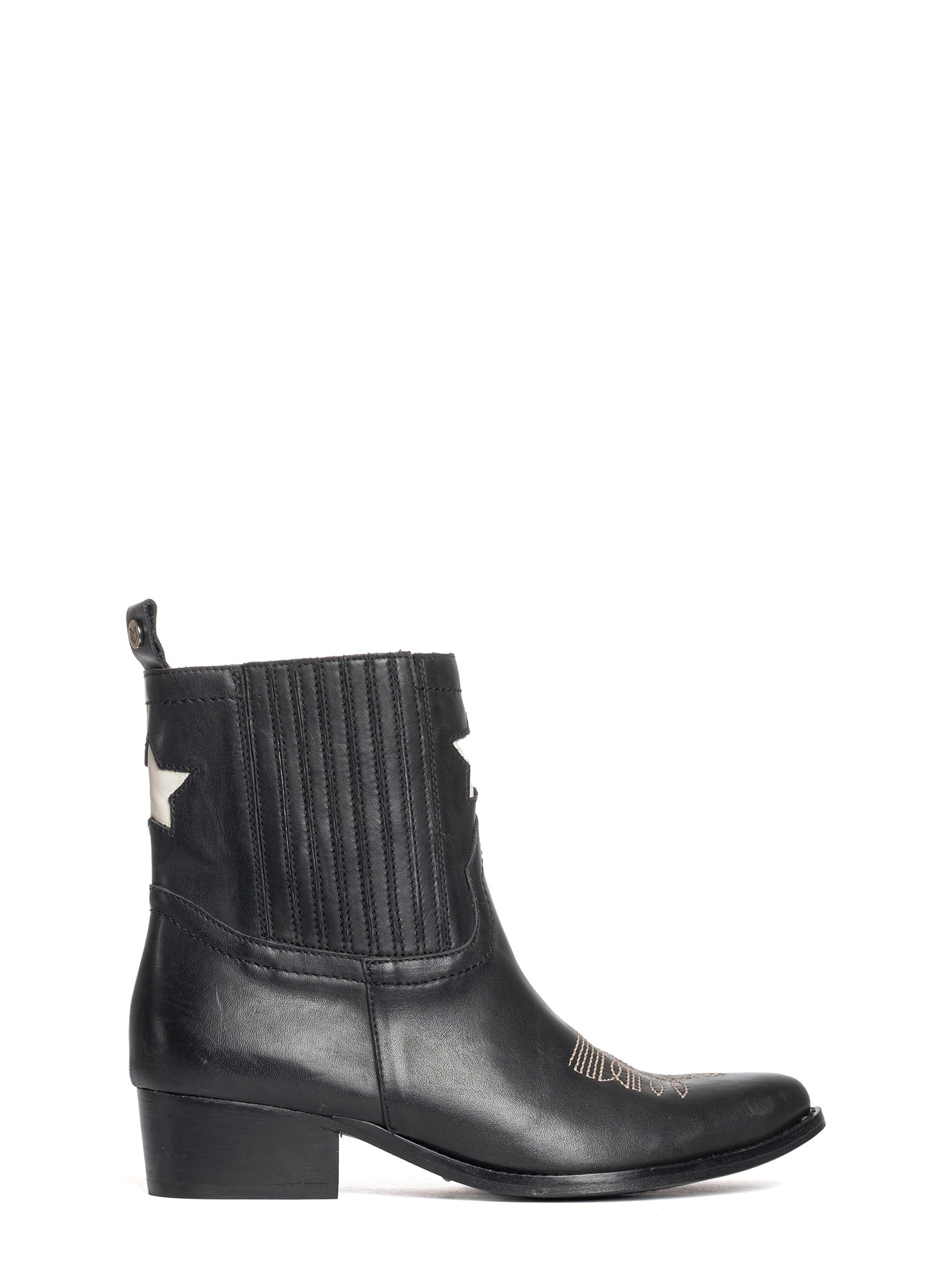 Annabel Tronchetti texani in vitello nero