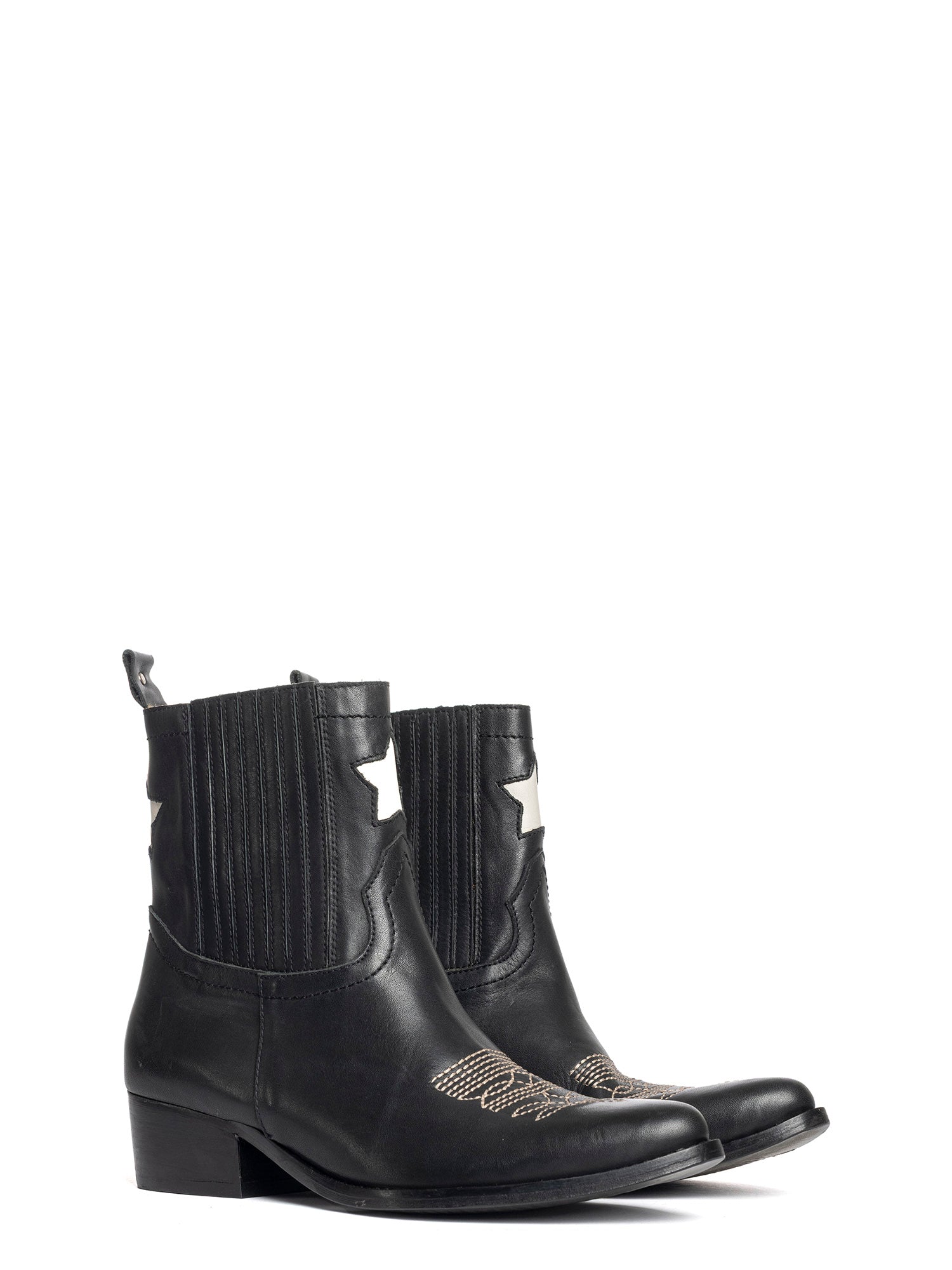 Annabel Tronchetti texani in vitello nero