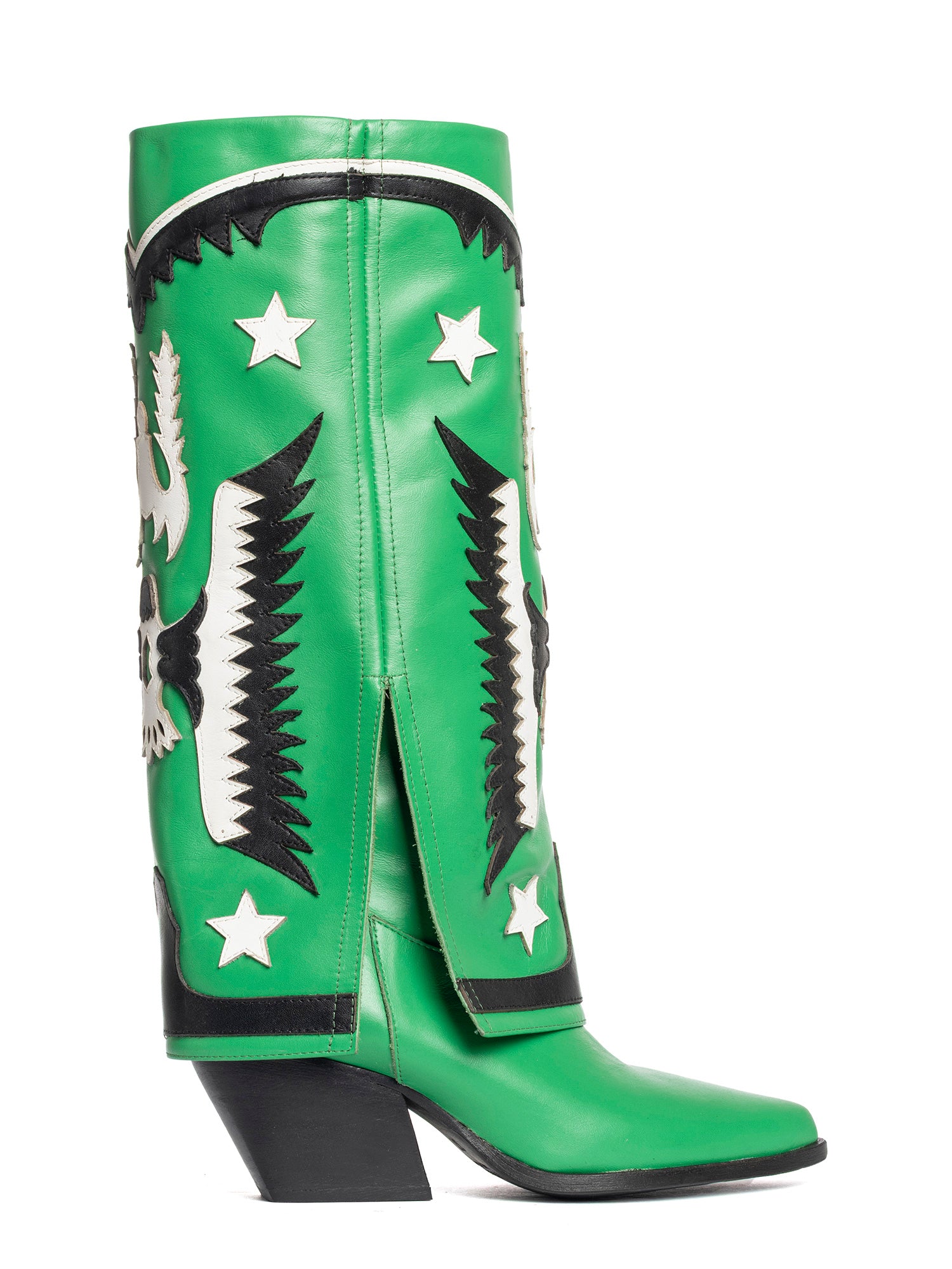 Avana Stivali texani in vitello verde