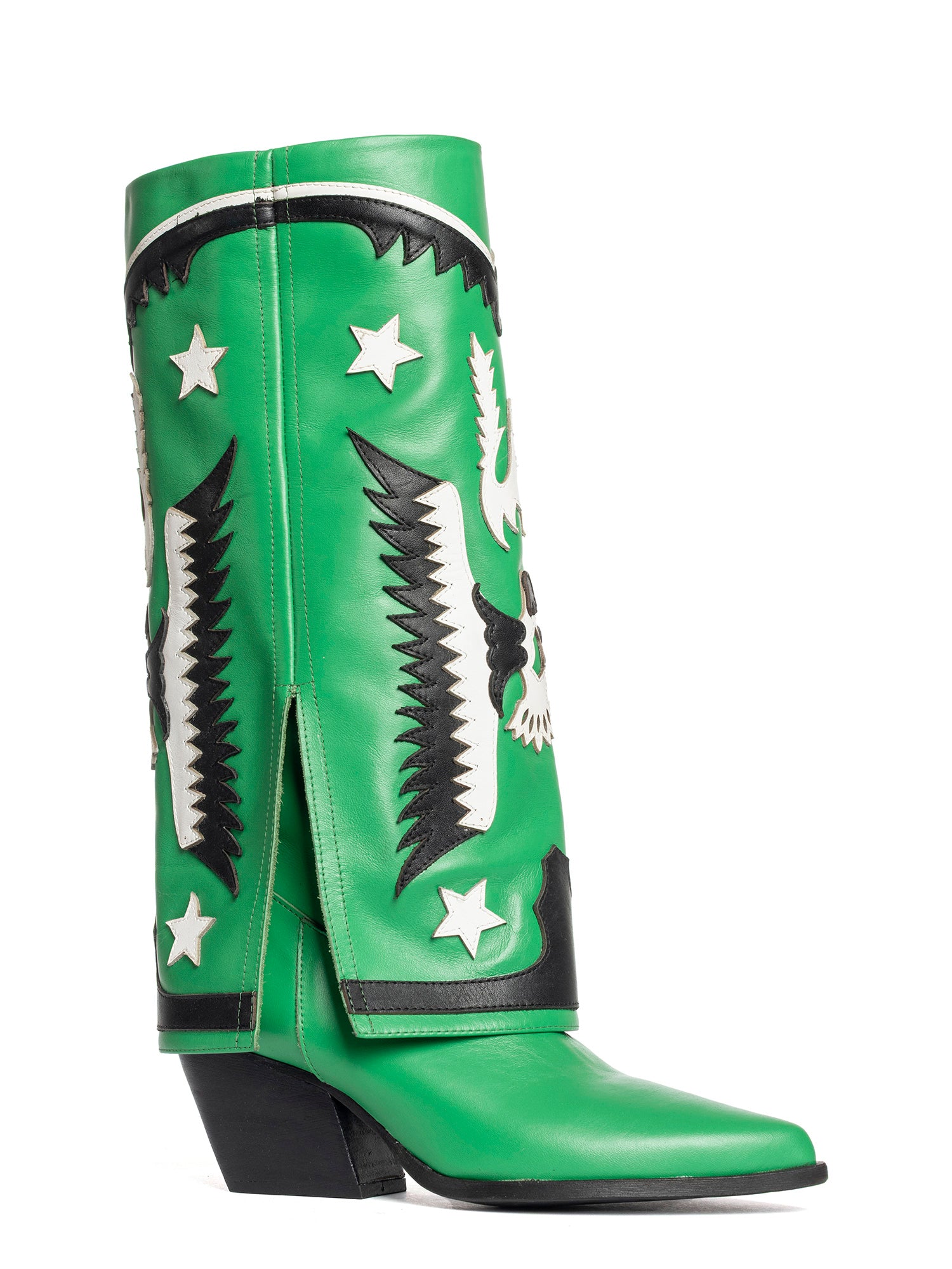 Avana Stivali texani in vitello verde