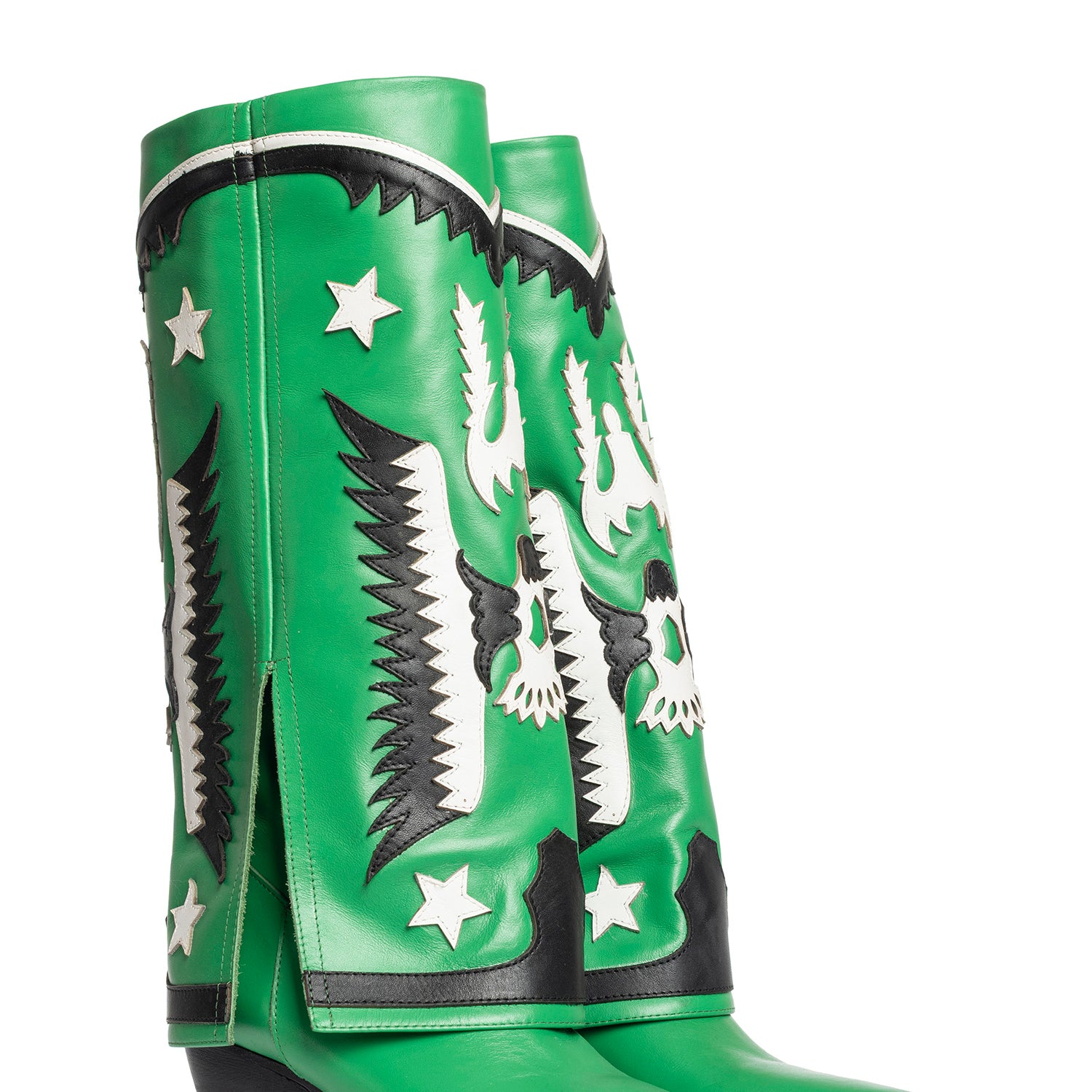 Avana Stivali texani in vitello verde