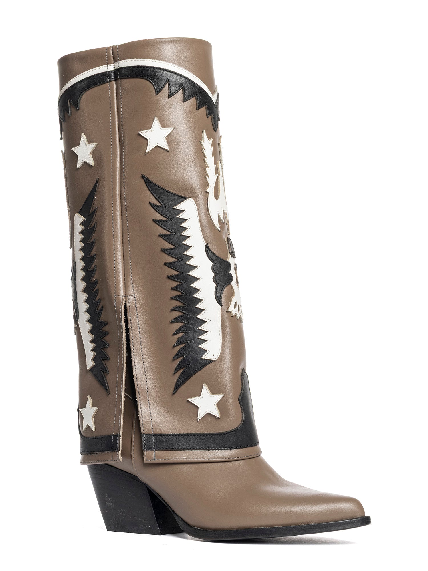 Avana Stivali texani in vitello tubero