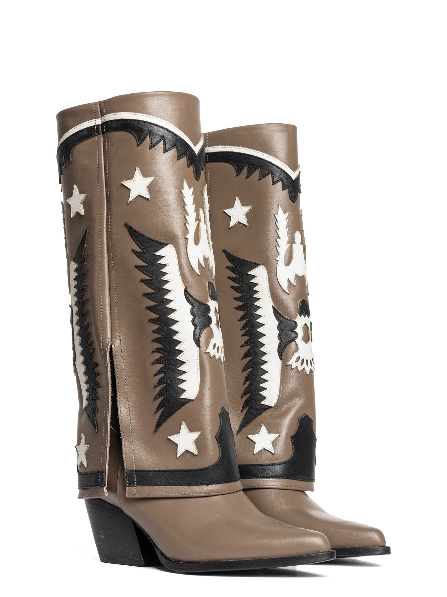 Avana Stivali texani in vitello tubero