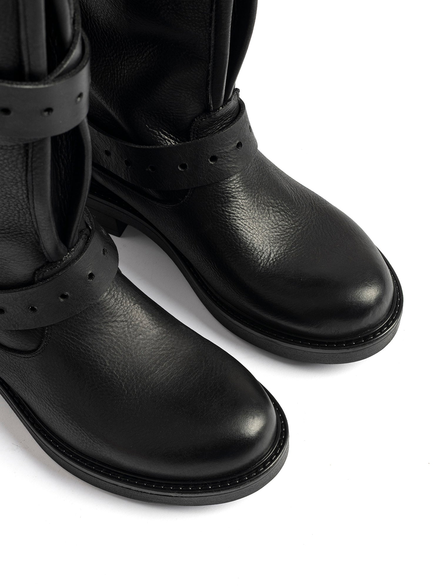 America Biker in vitello nero