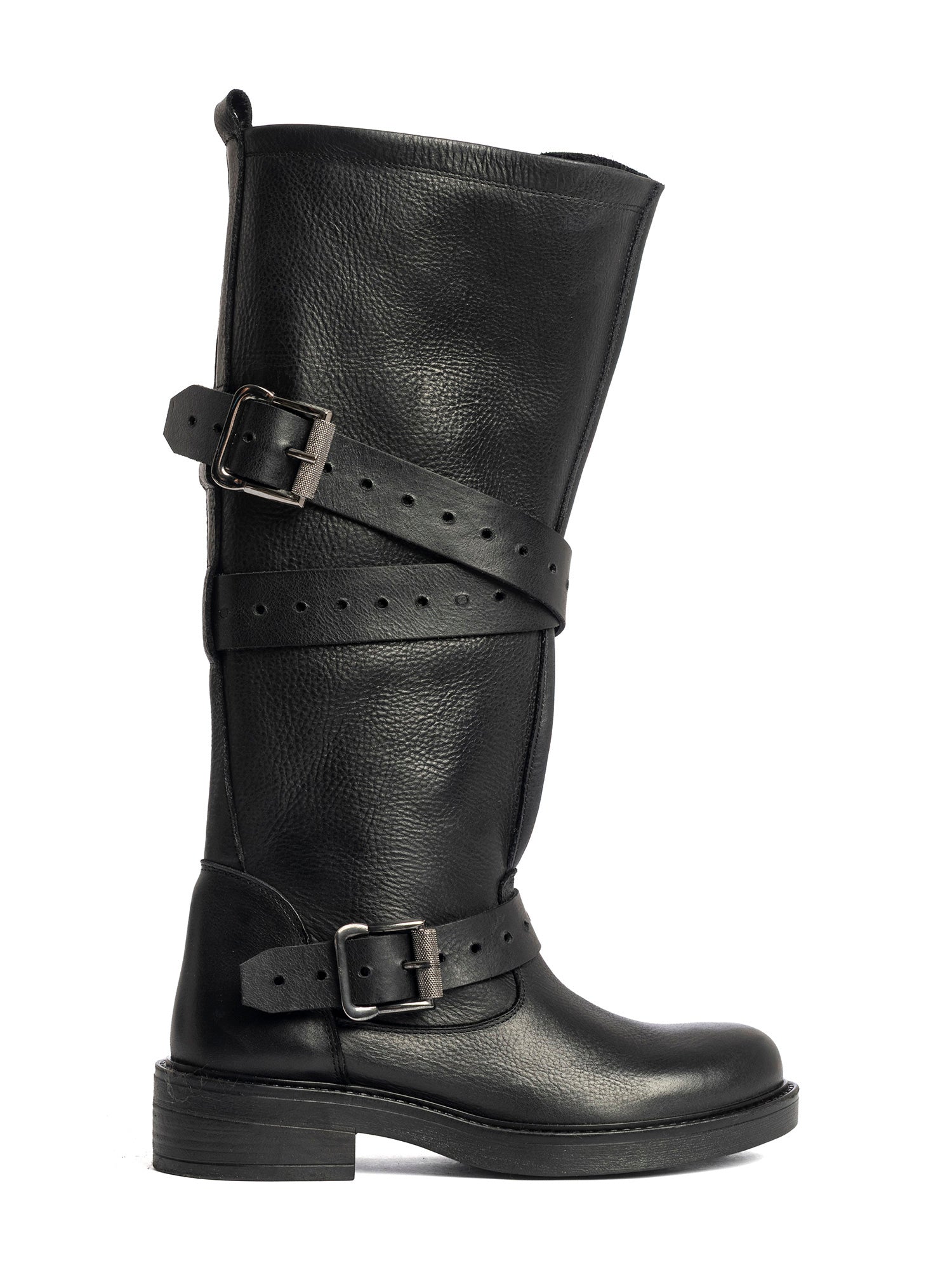 America Biker in vitello nero