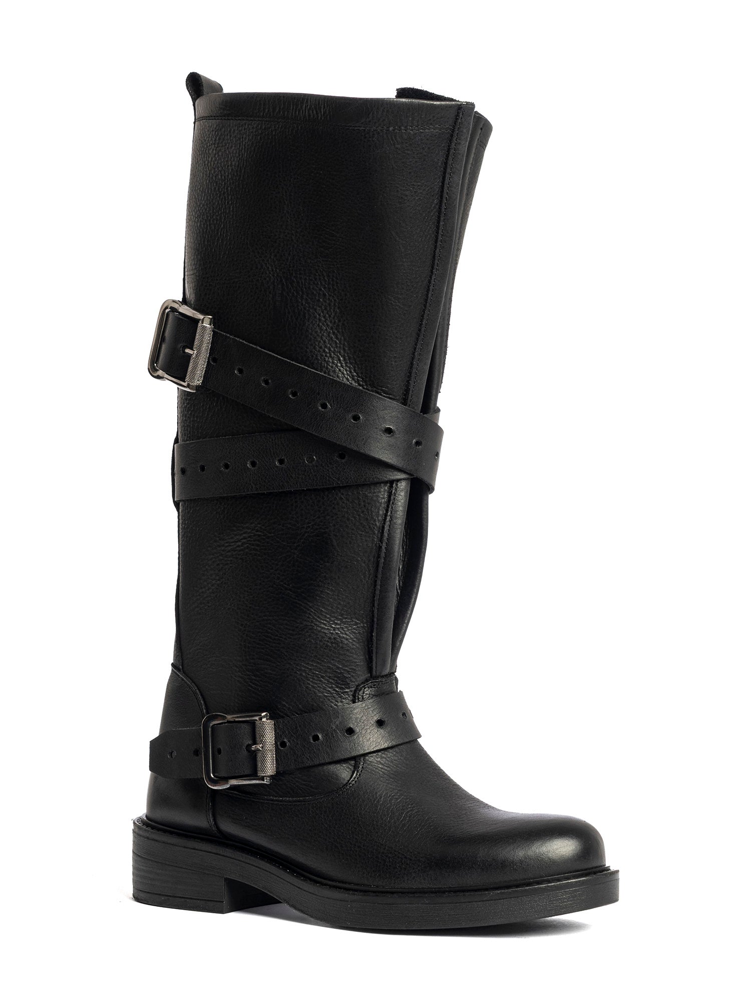 America Biker in vitello nero