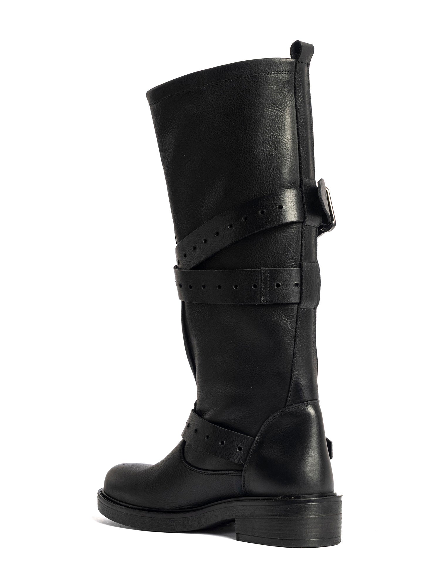 America Biker in vitello nero