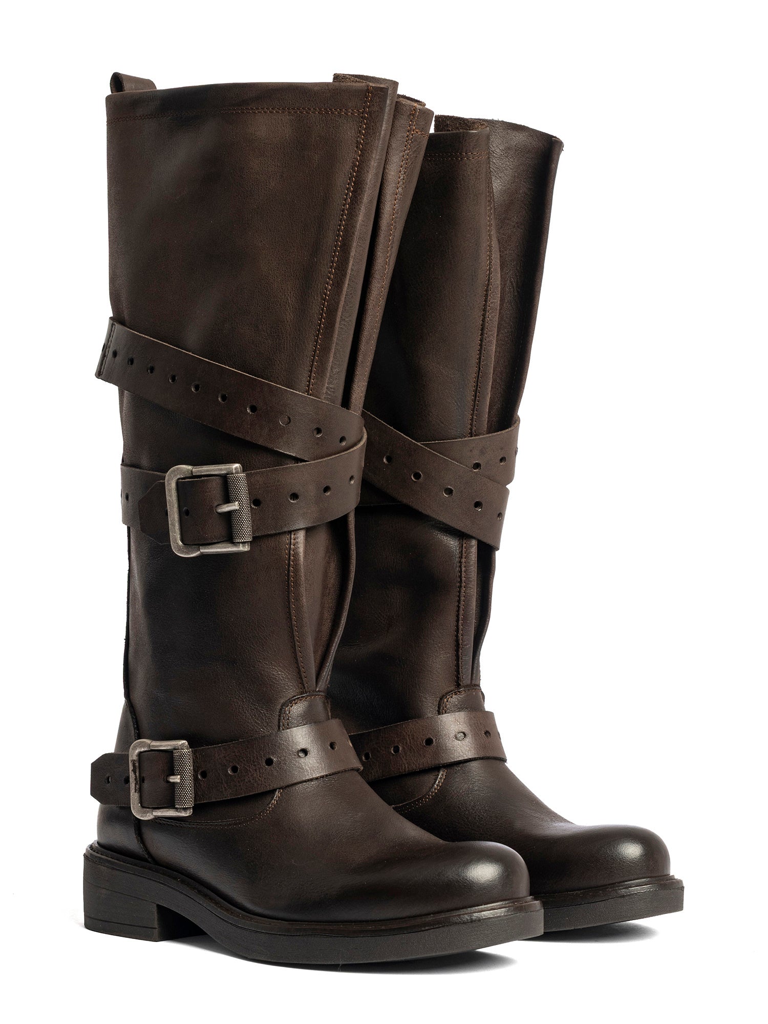 Royal Biker in off-white sheepskin calfskin