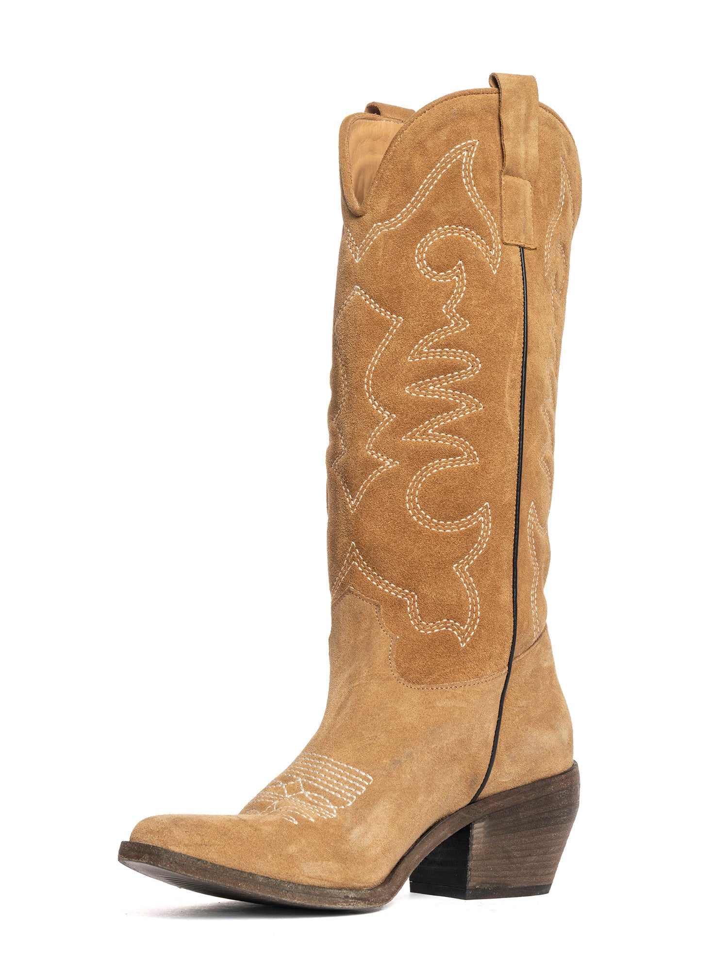 Belen Stivali texani in camoscio alce