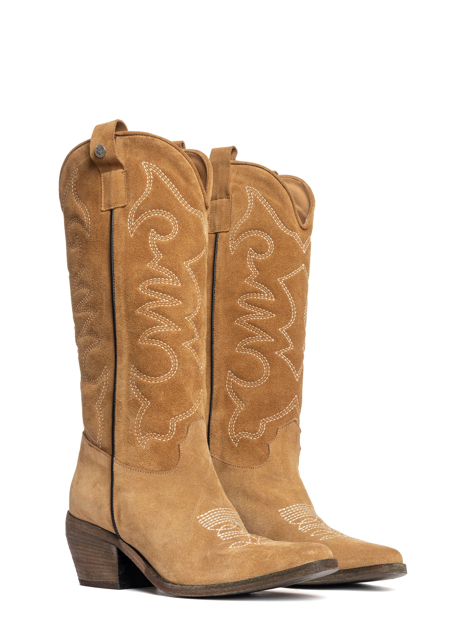 Belen Stivali texani in camoscio alce