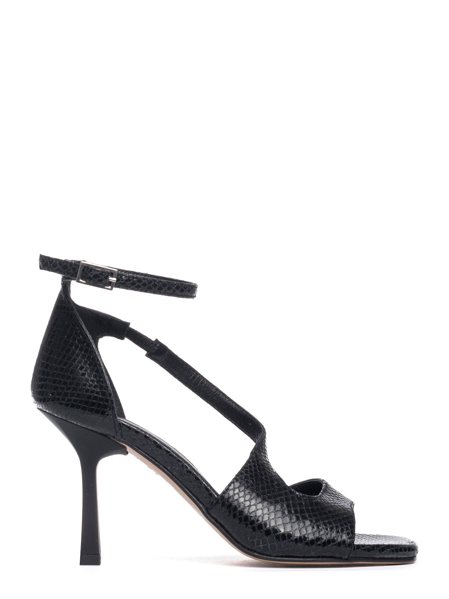 Berenge Sandali spuntati in pelle laminata cobra 