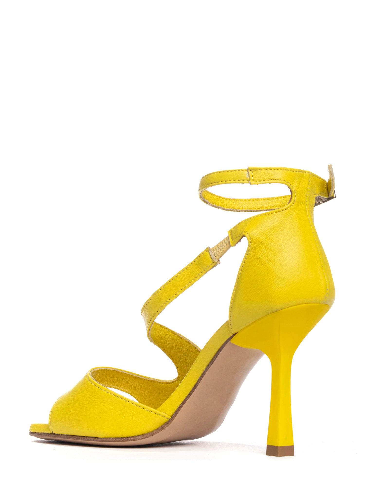 Berenge  Sandali spuntati in nappa lemon