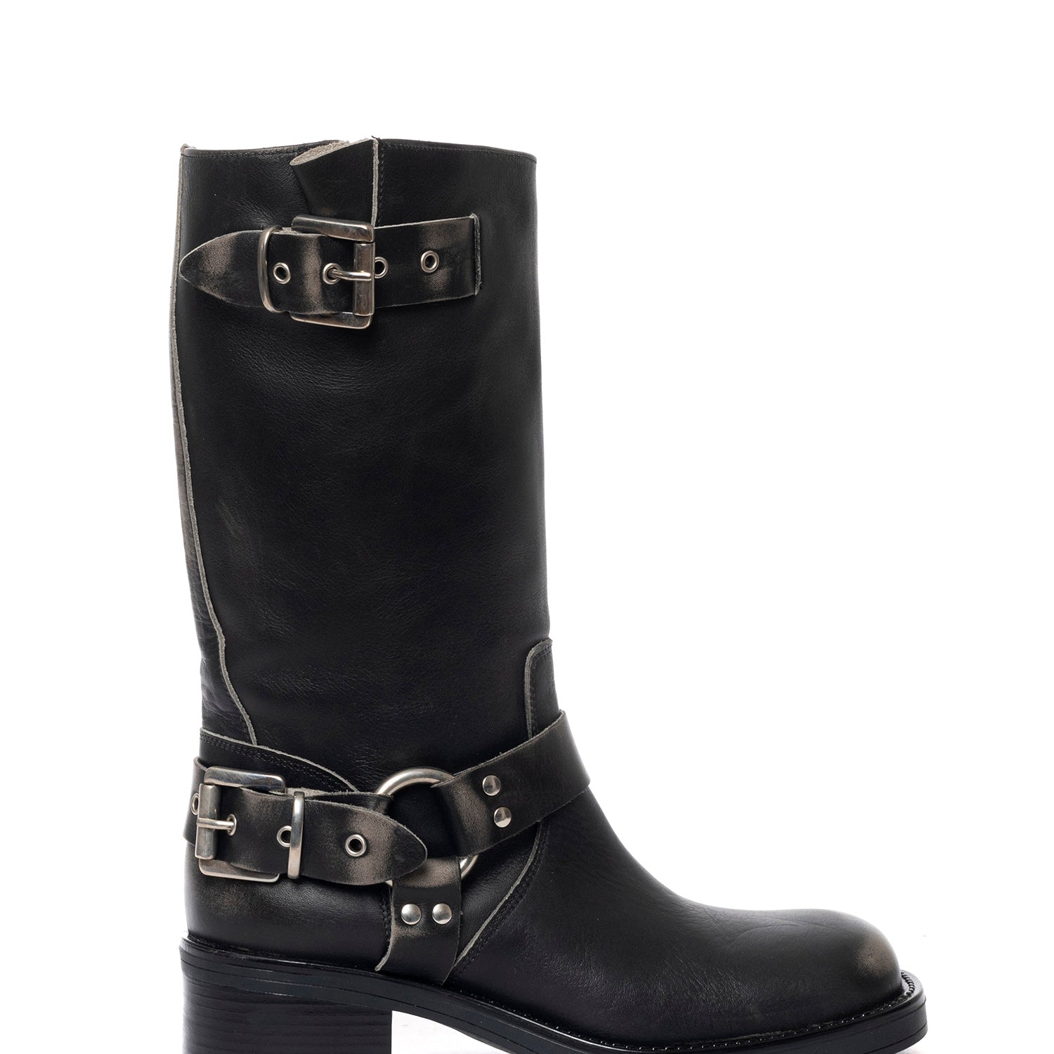 Chester Biker in smoked calfskin