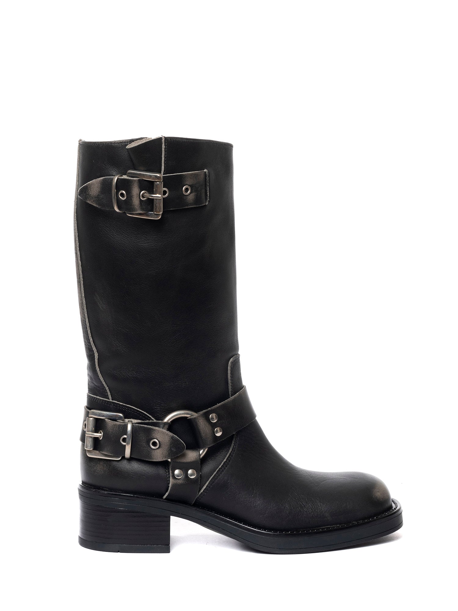 Chester Biker in smoked calfskin