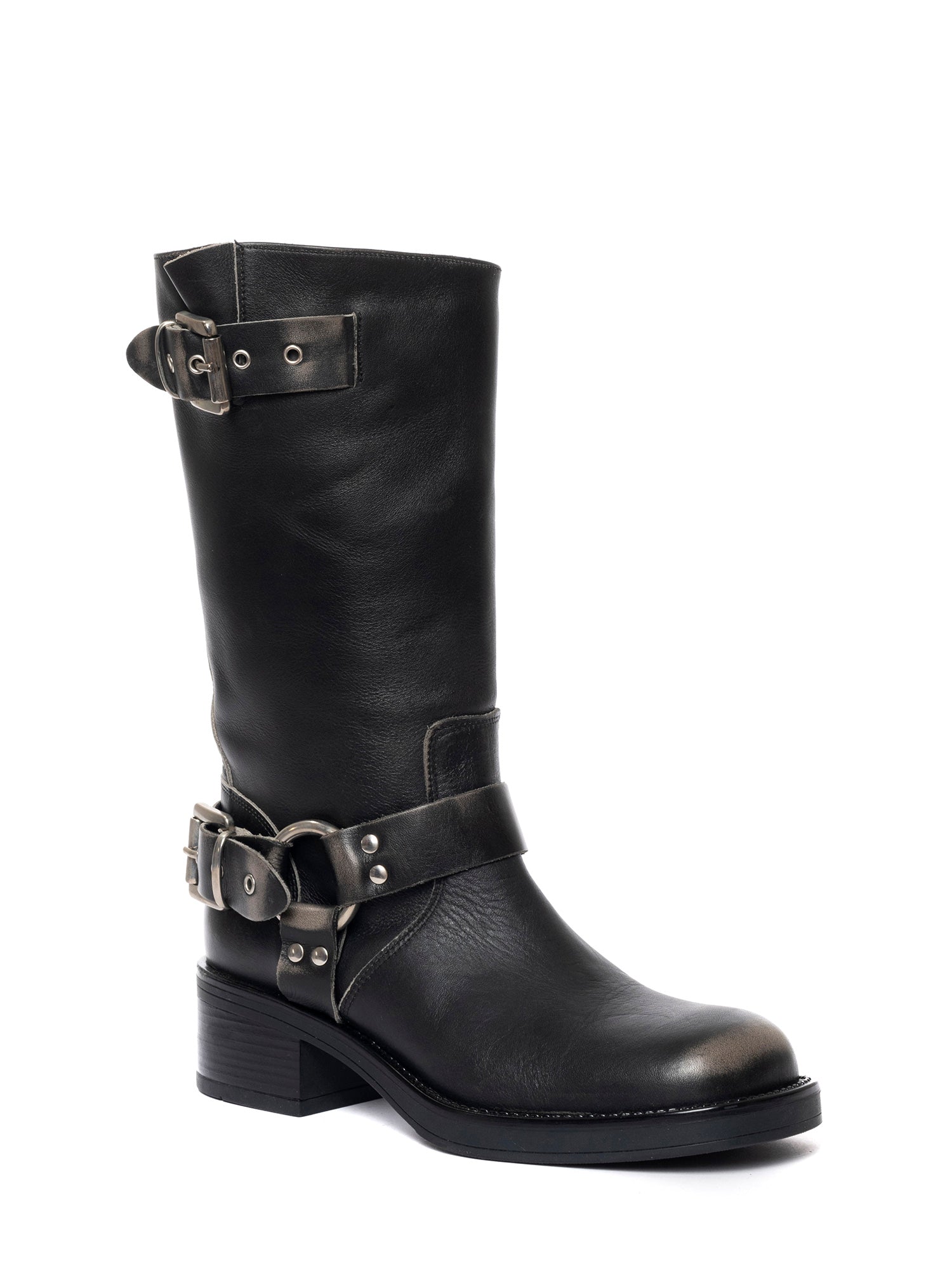 Chester Biker in smoked calfskin
