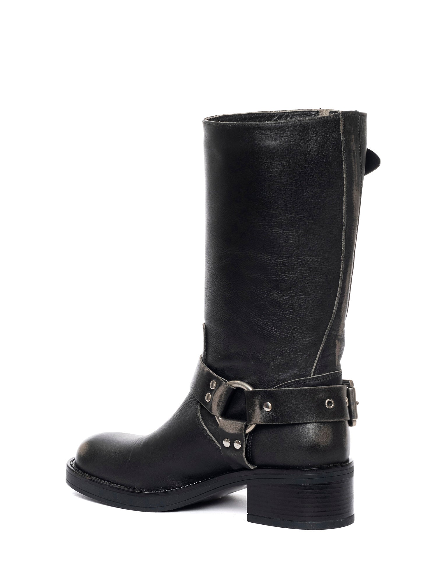 Chester Biker in smoked calfskin