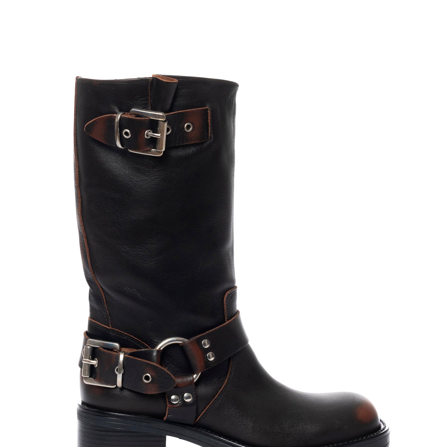 Chester Biker in vitello asportato marrone