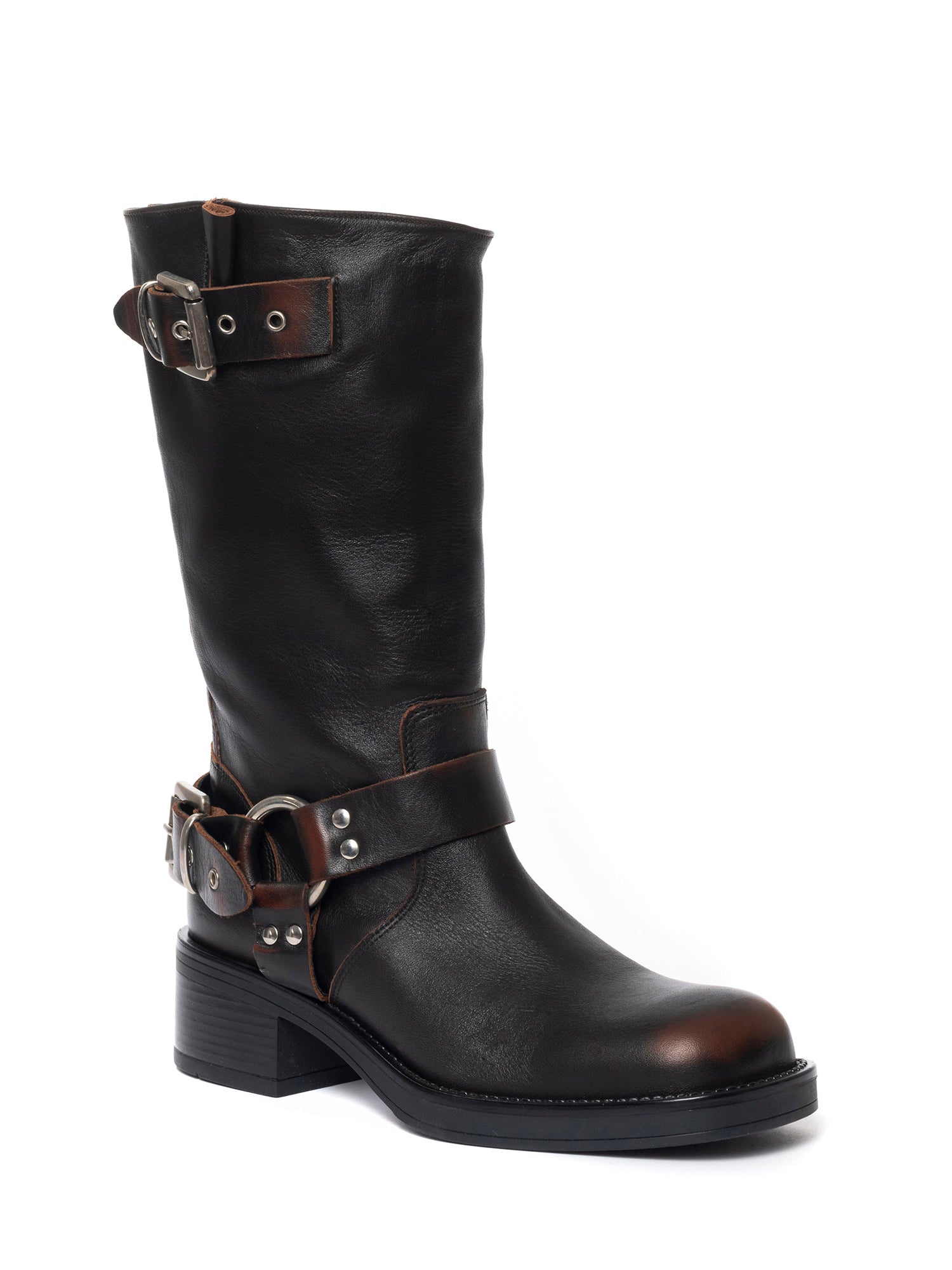 Chester Biker in vitello asportato marrone