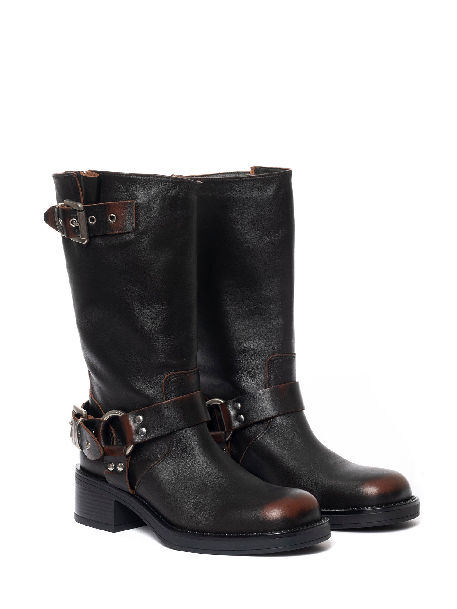 Chester Biker in vitello asportato marrone