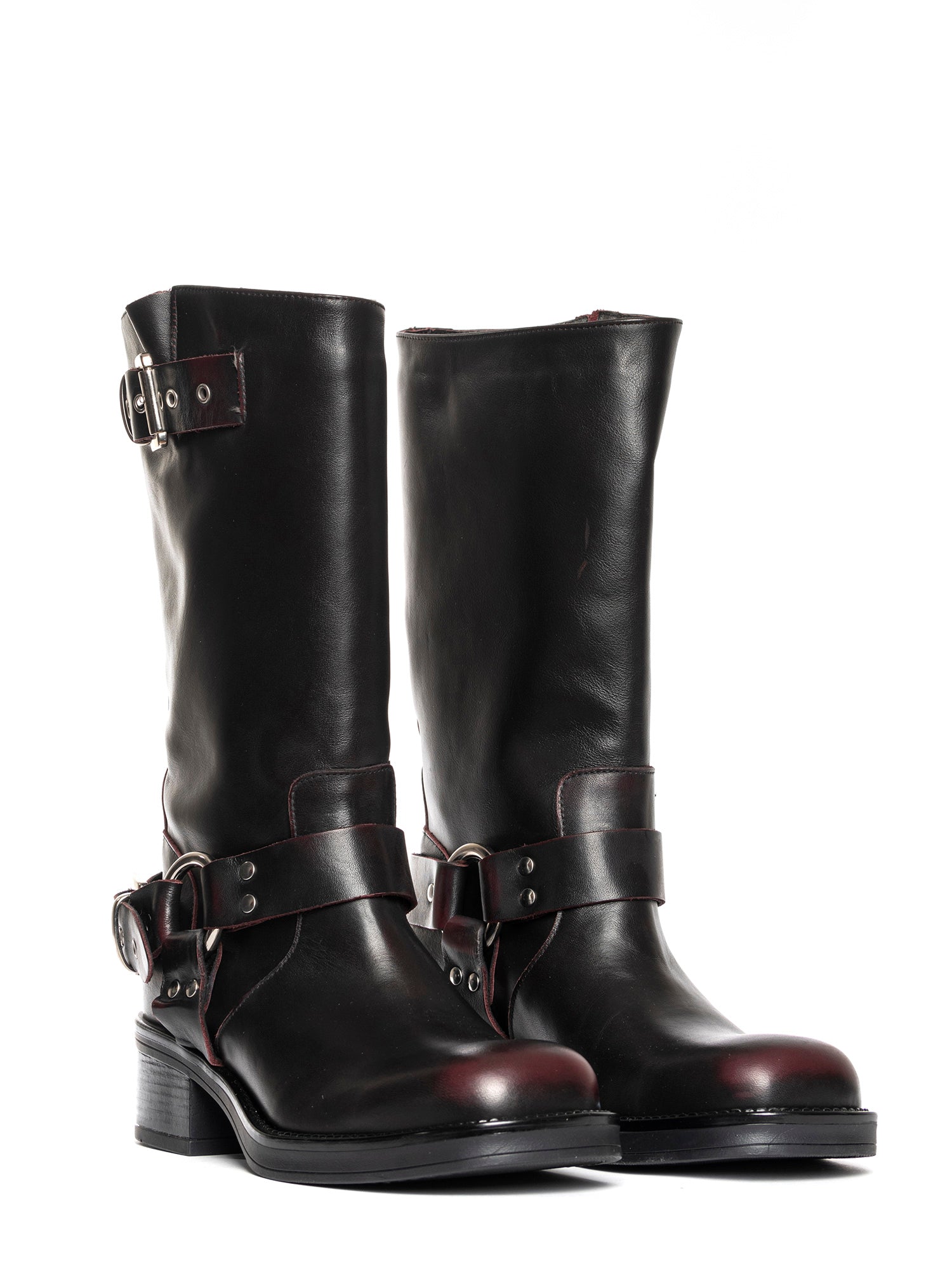 Chester Biker in burgundy removed calfskin