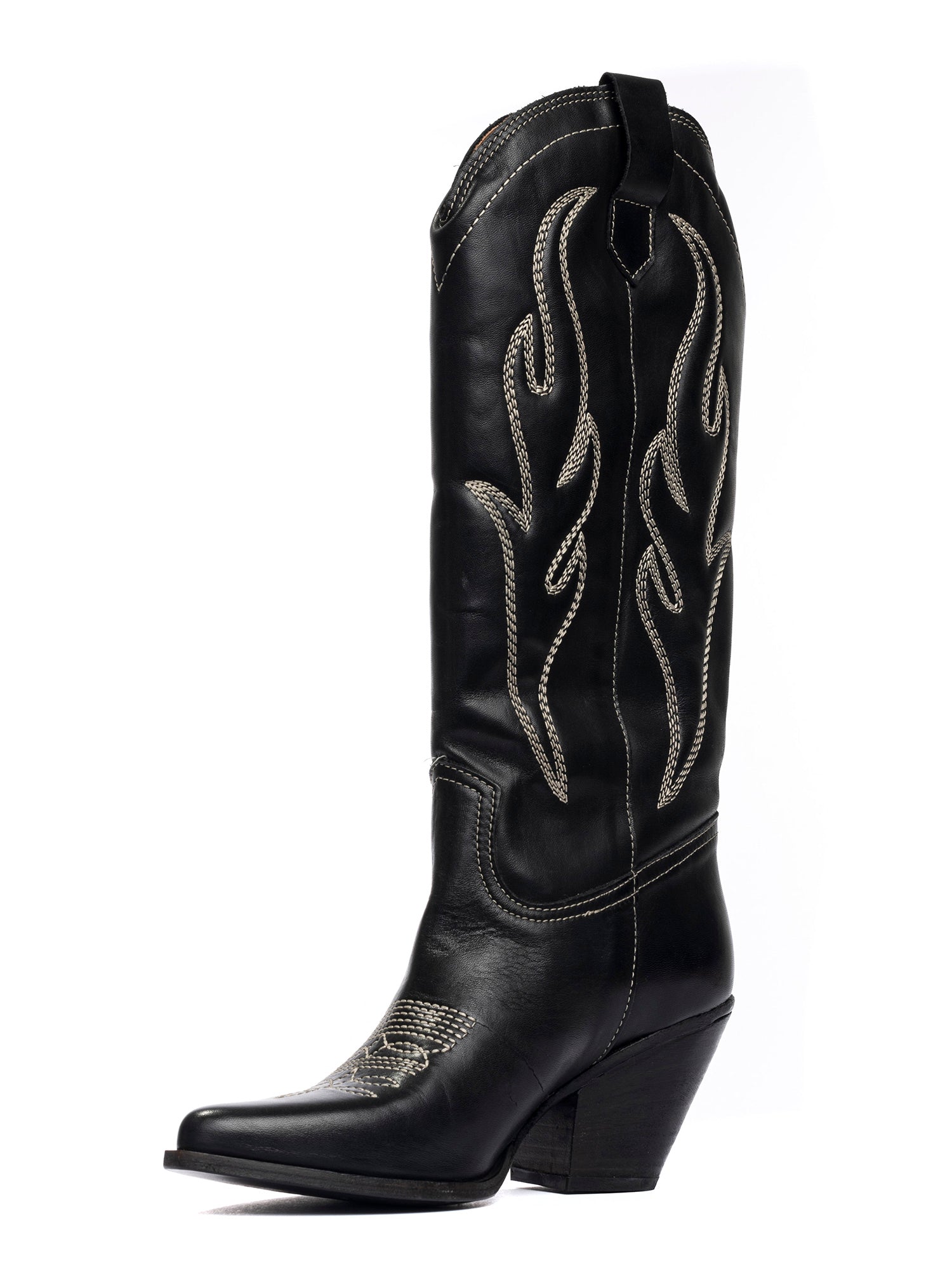 Corazon Stivali texani in vitello nero