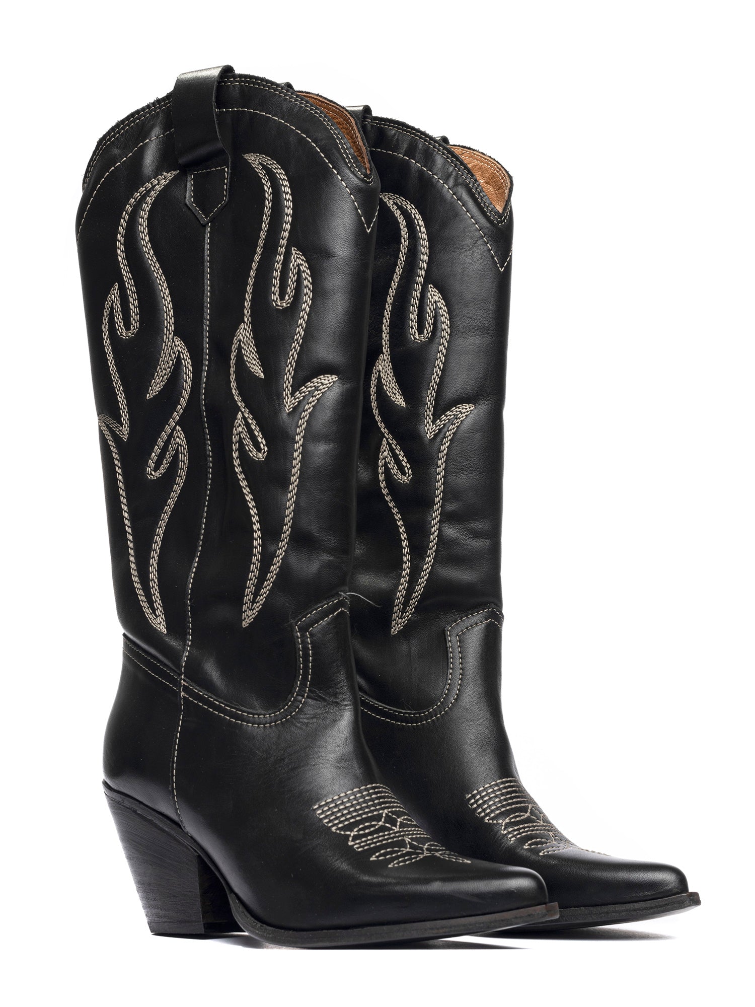 Corazon Stivali texani in vitello nero