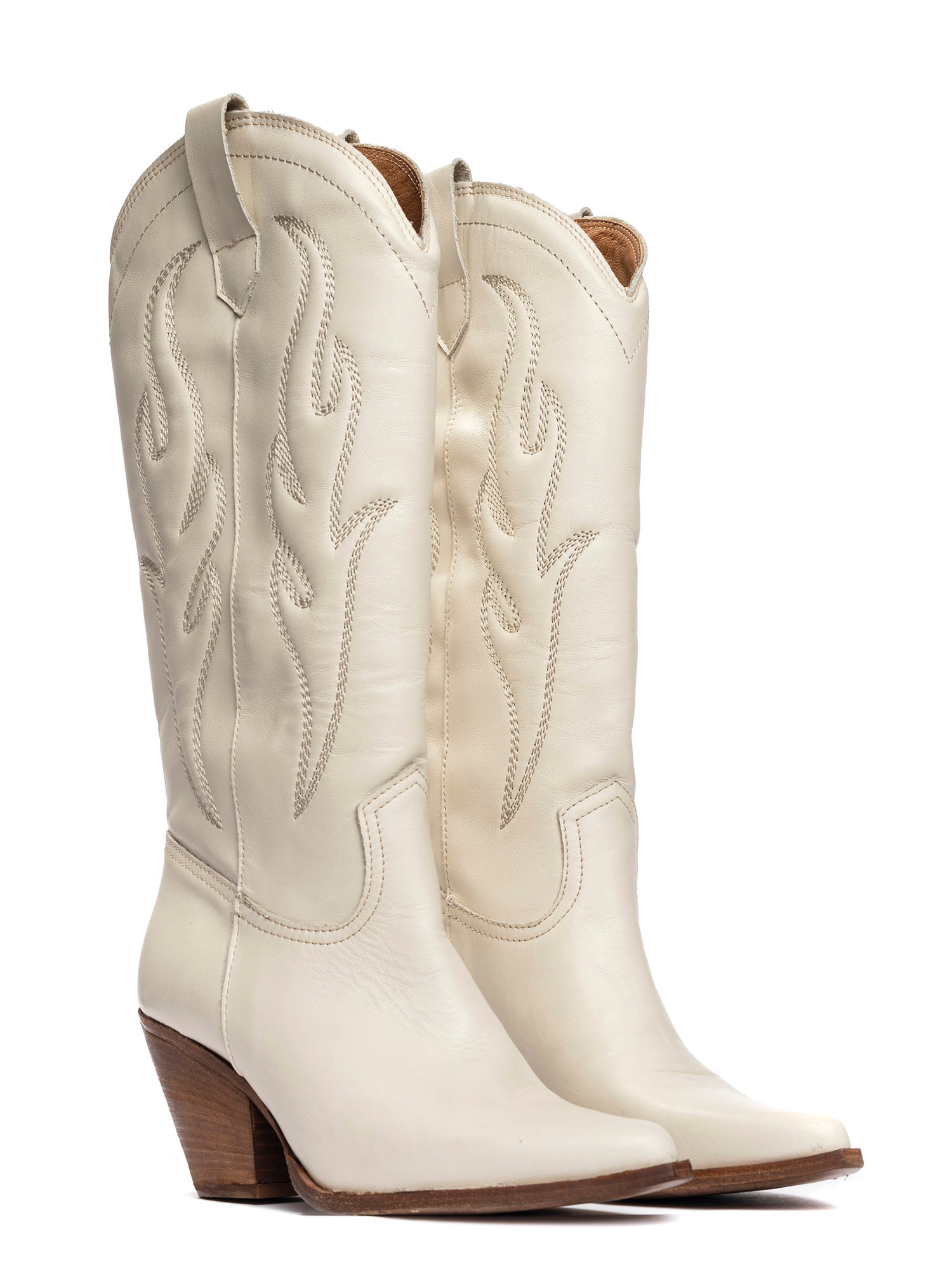 Corazón Stivali texani in vitello off white