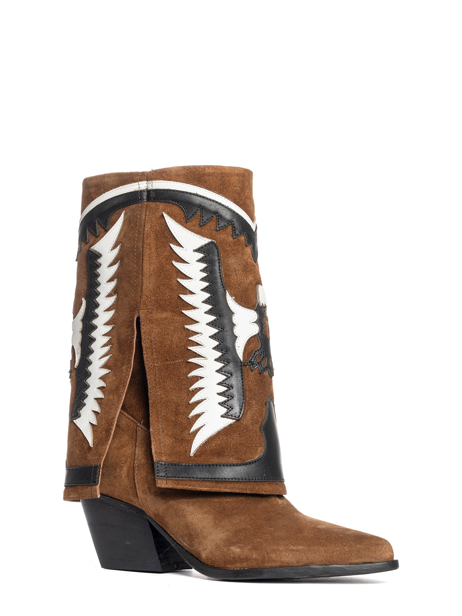 Cubana Stivali texani in camoscio cuoio