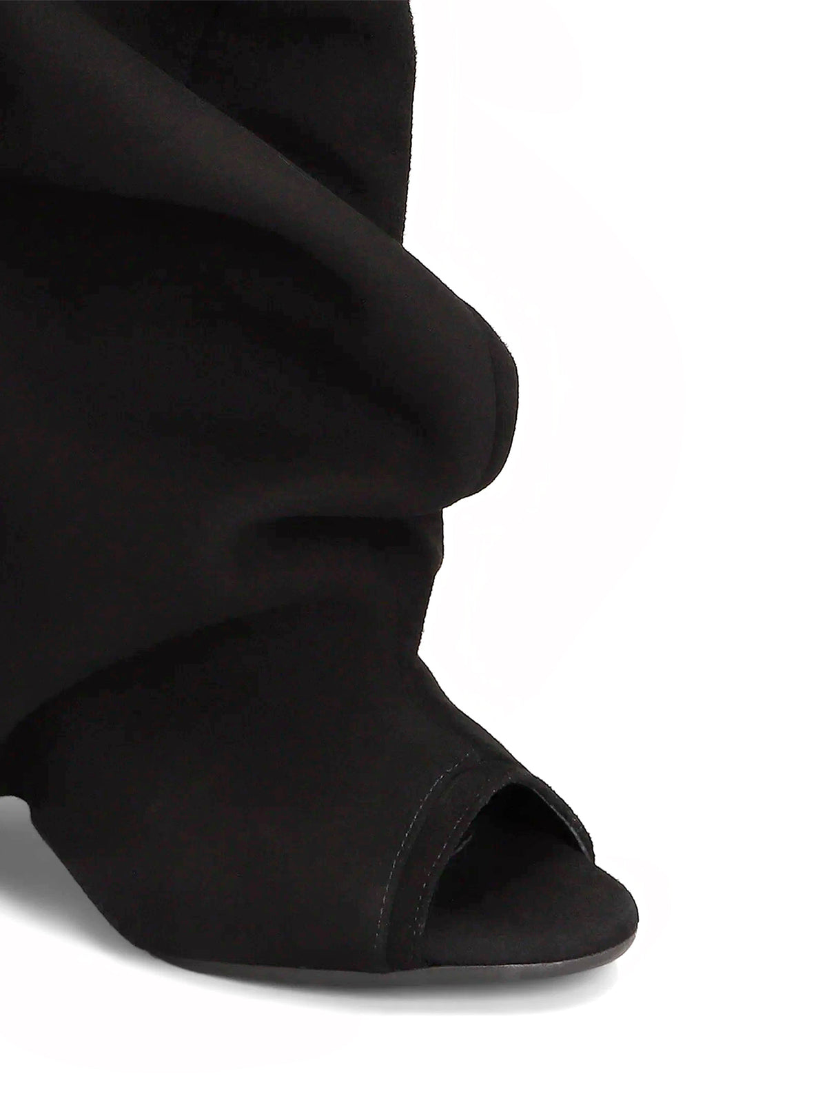 Camy Bottines ouvertes en daim noir