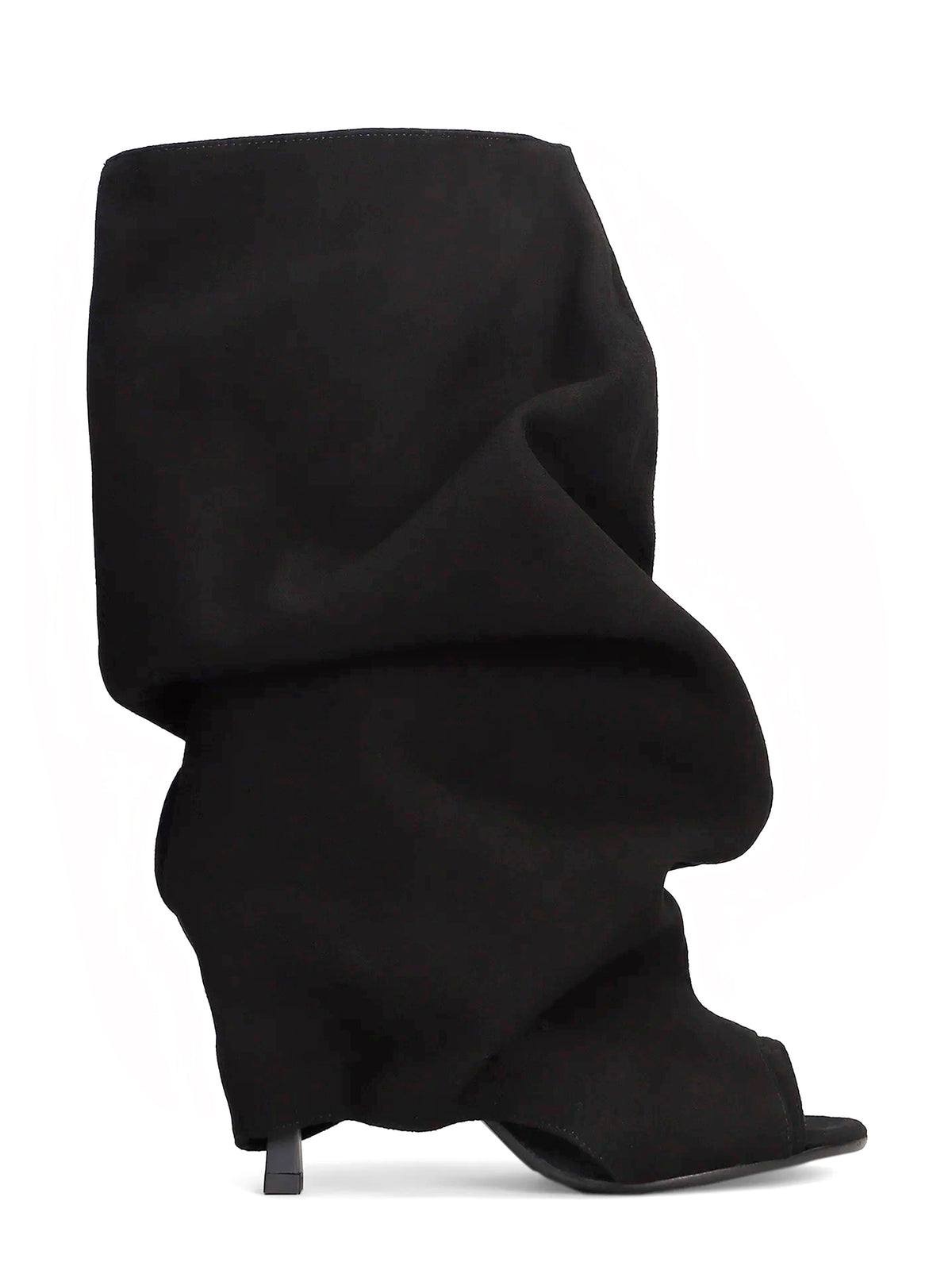 Camy Bottines ouvertes en daim noir