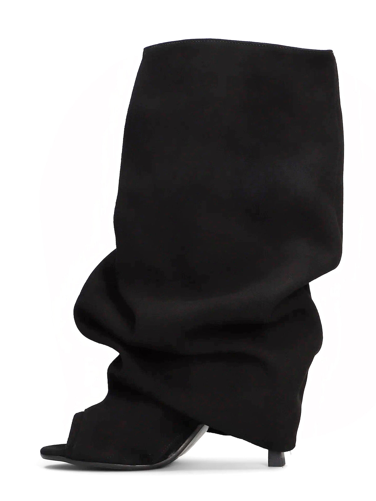 Camy Bottines ouvertes en daim noir
