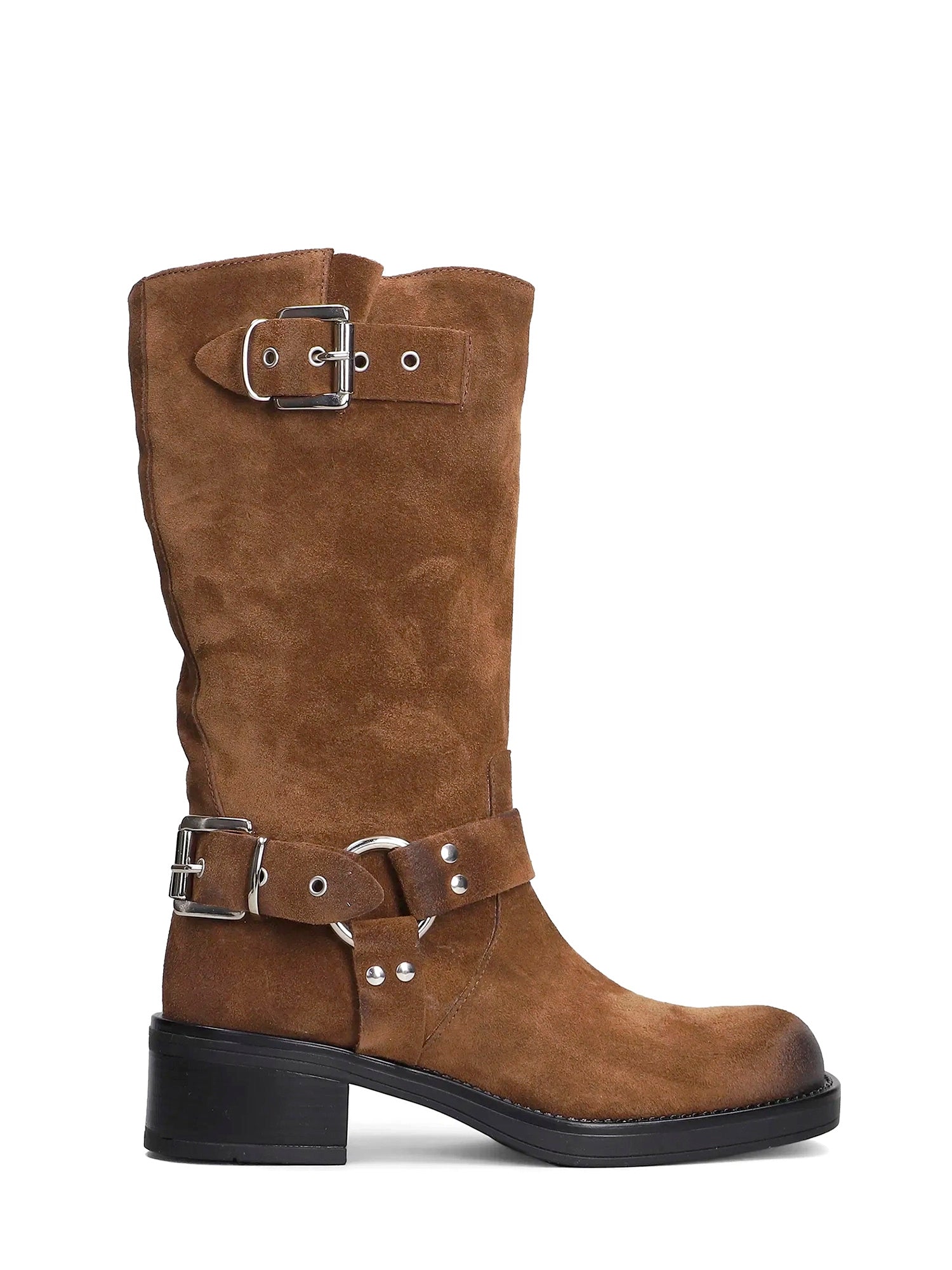 Chester Biker in camoscio marrone