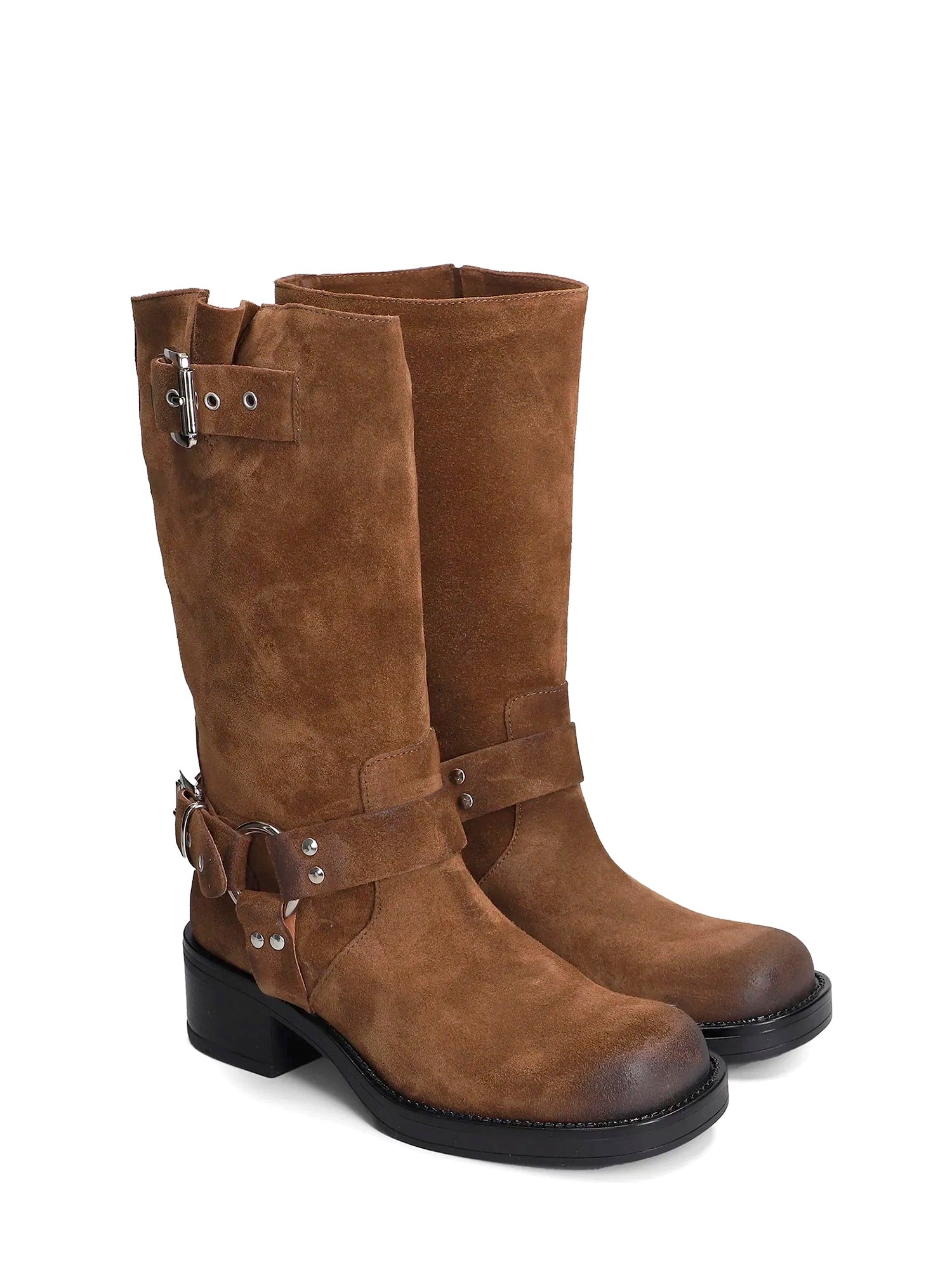 Chester Biker in camoscio marrone