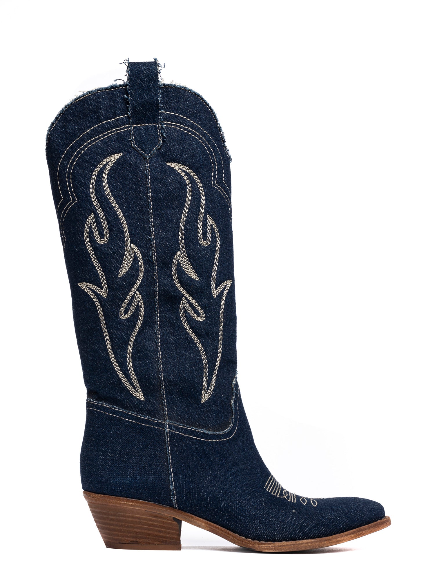 Dominga Stivali texani in tessuto jeans