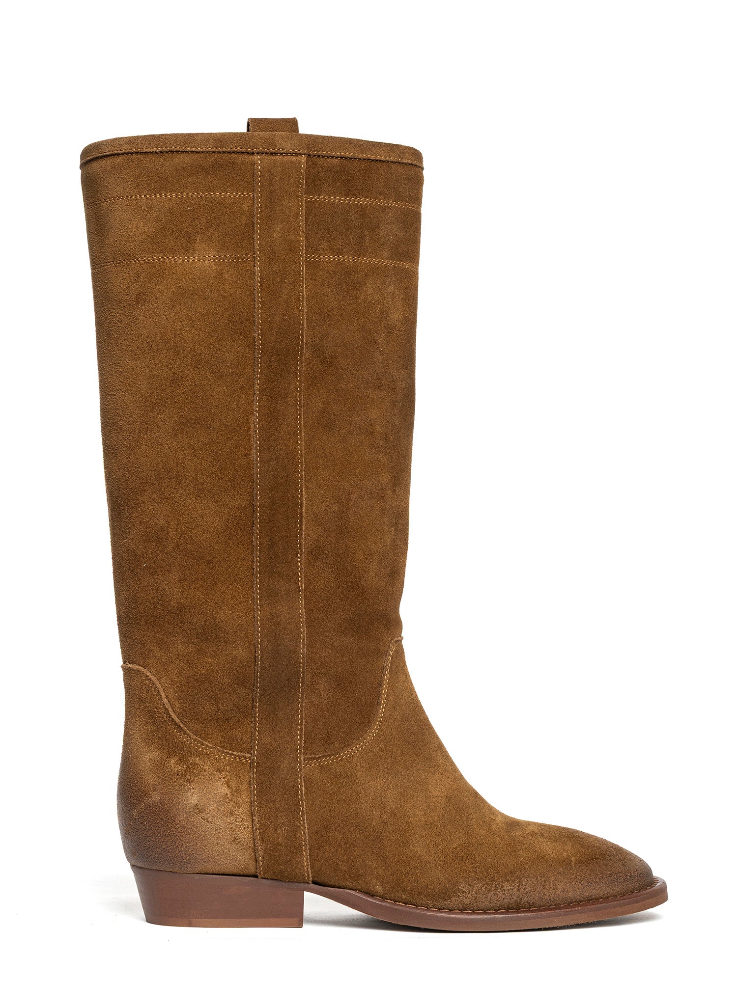 Gabon stivali texani in camoscio bruciato