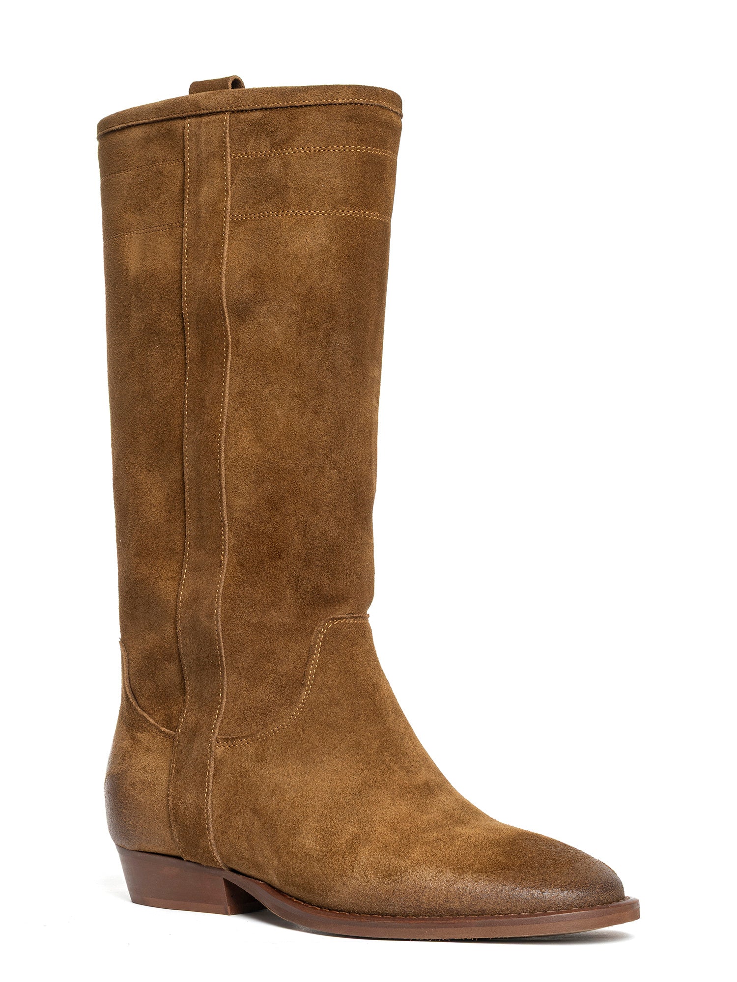 Gabon stivali texani in camoscio bruciato