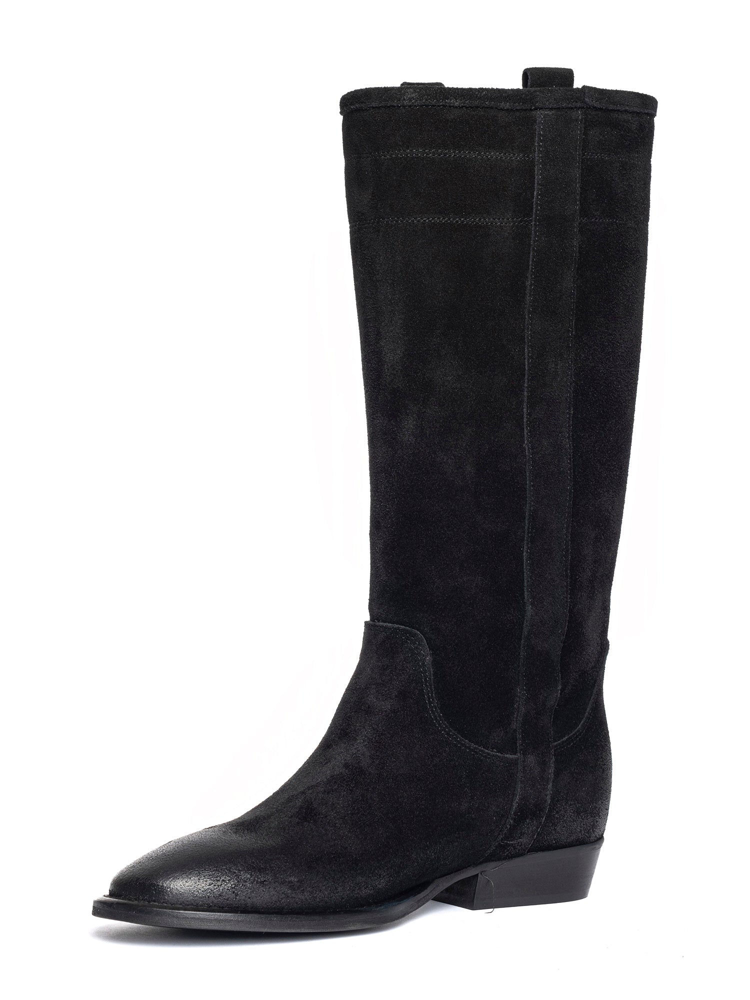 Gabon Stivali texani in camoscio nero