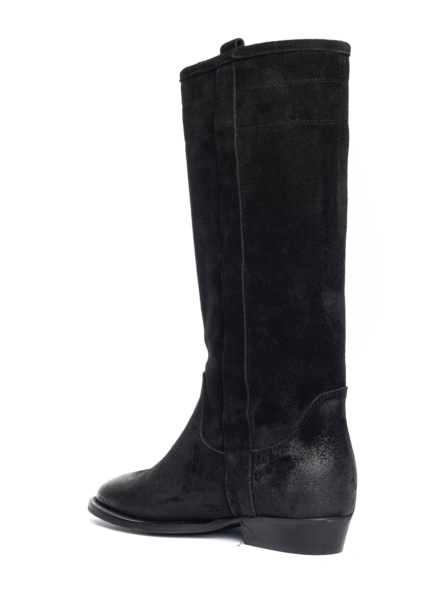 Gabon Stivali texani in camoscio nero