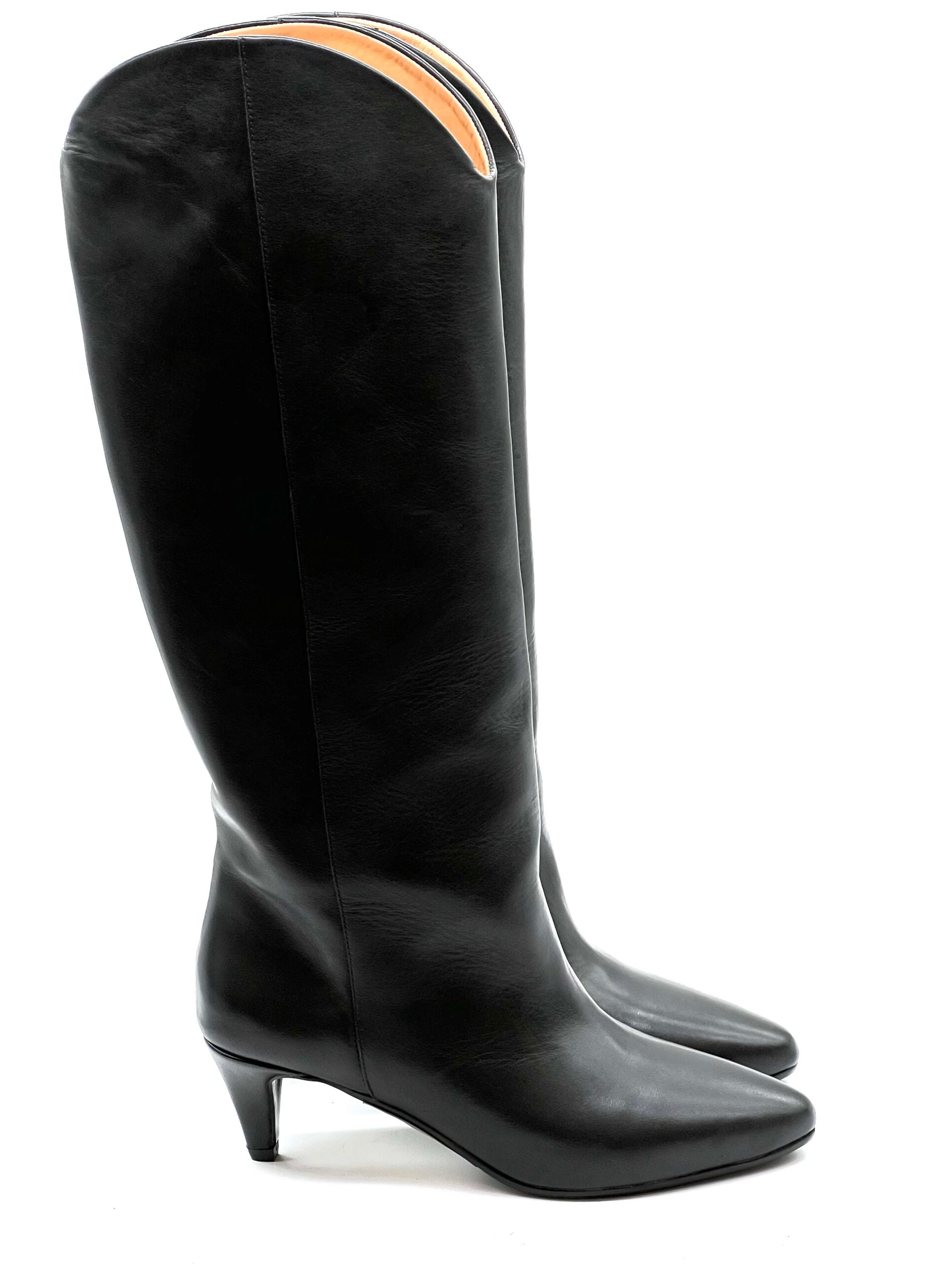 Gitana Stivali in vitello nero
