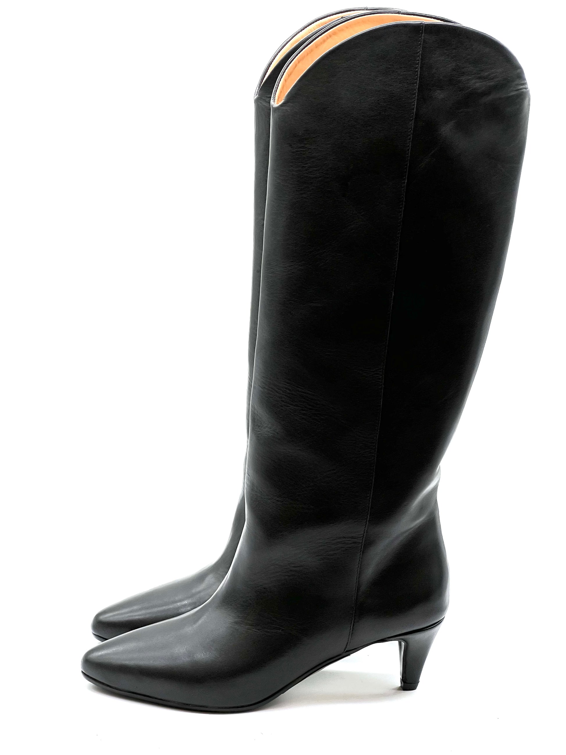 Gitana Stivali in vitello nero