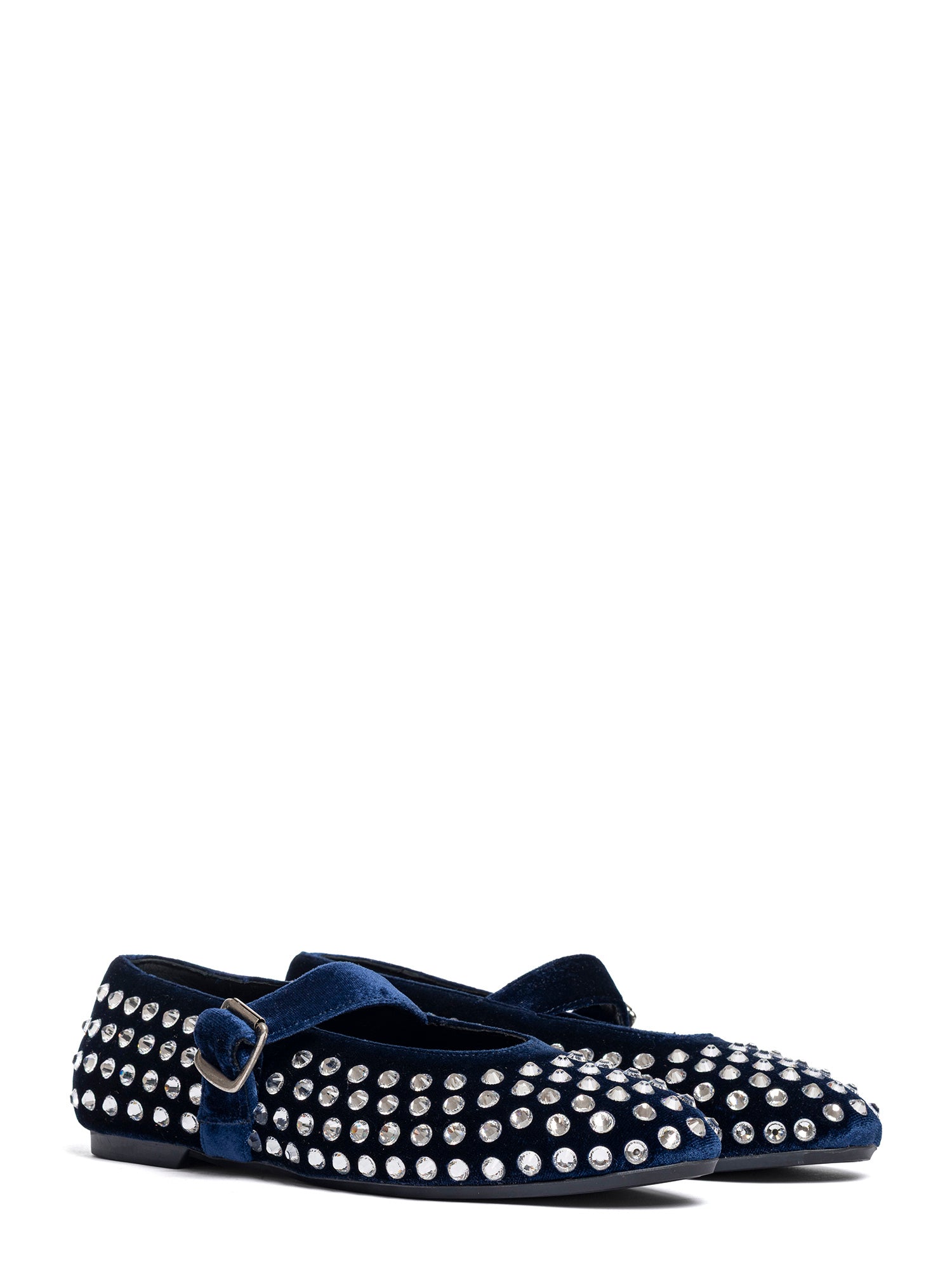 Gold Ballerine velluto blu